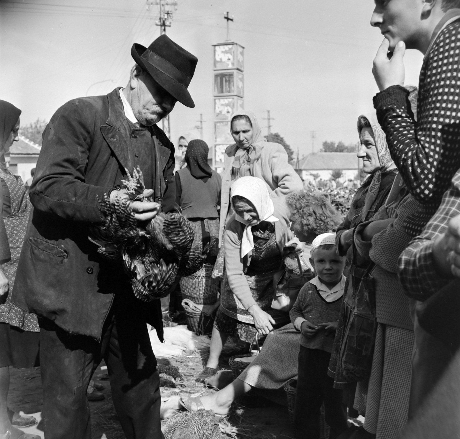 Magyarország, Nagykőrös, Kálvin tér, piac., 1965, Bojár Sándor, Fortepan #177985