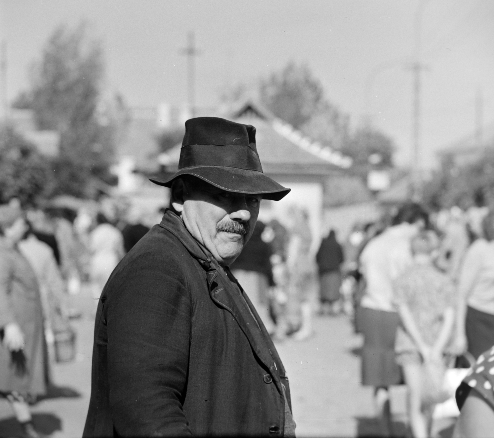 Hungary, Nagykőrös, Kálvin tér, piac., 1965, Bojár Sándor, Fortepan #177992