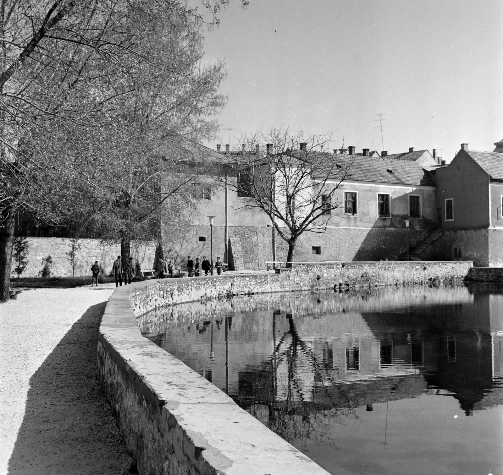 Hungary, Tapolca, Malom-tó., 1966, Bojár Sándor, Fortepan #178161