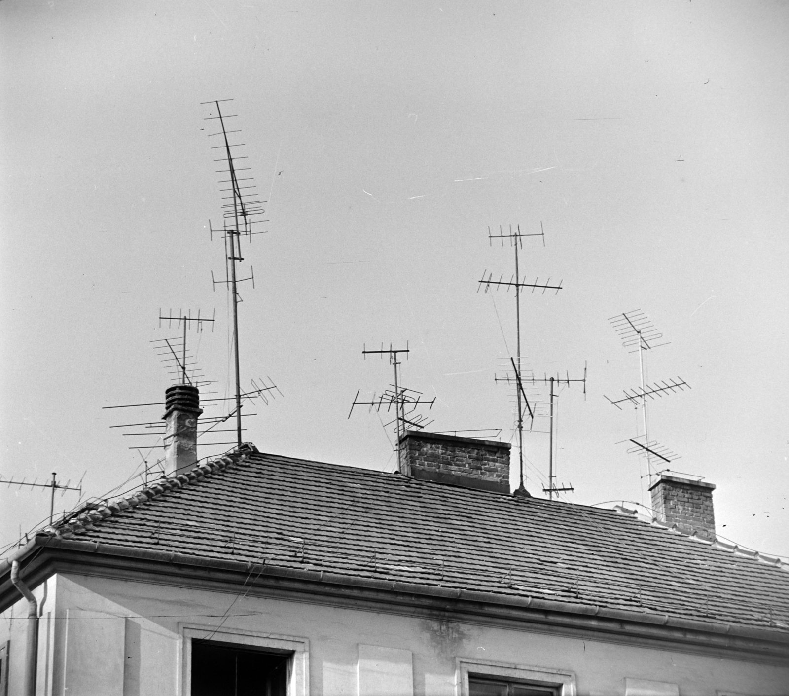 Magyarország, Szombathely, 1965, Bojár Sándor, antenna, Fortepan #178393