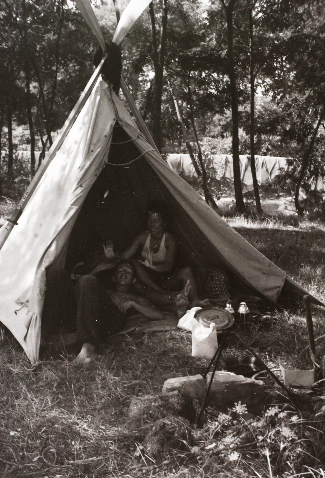 1939, Kotnyek Antal, tent, cauldron, Fortepan #17842
