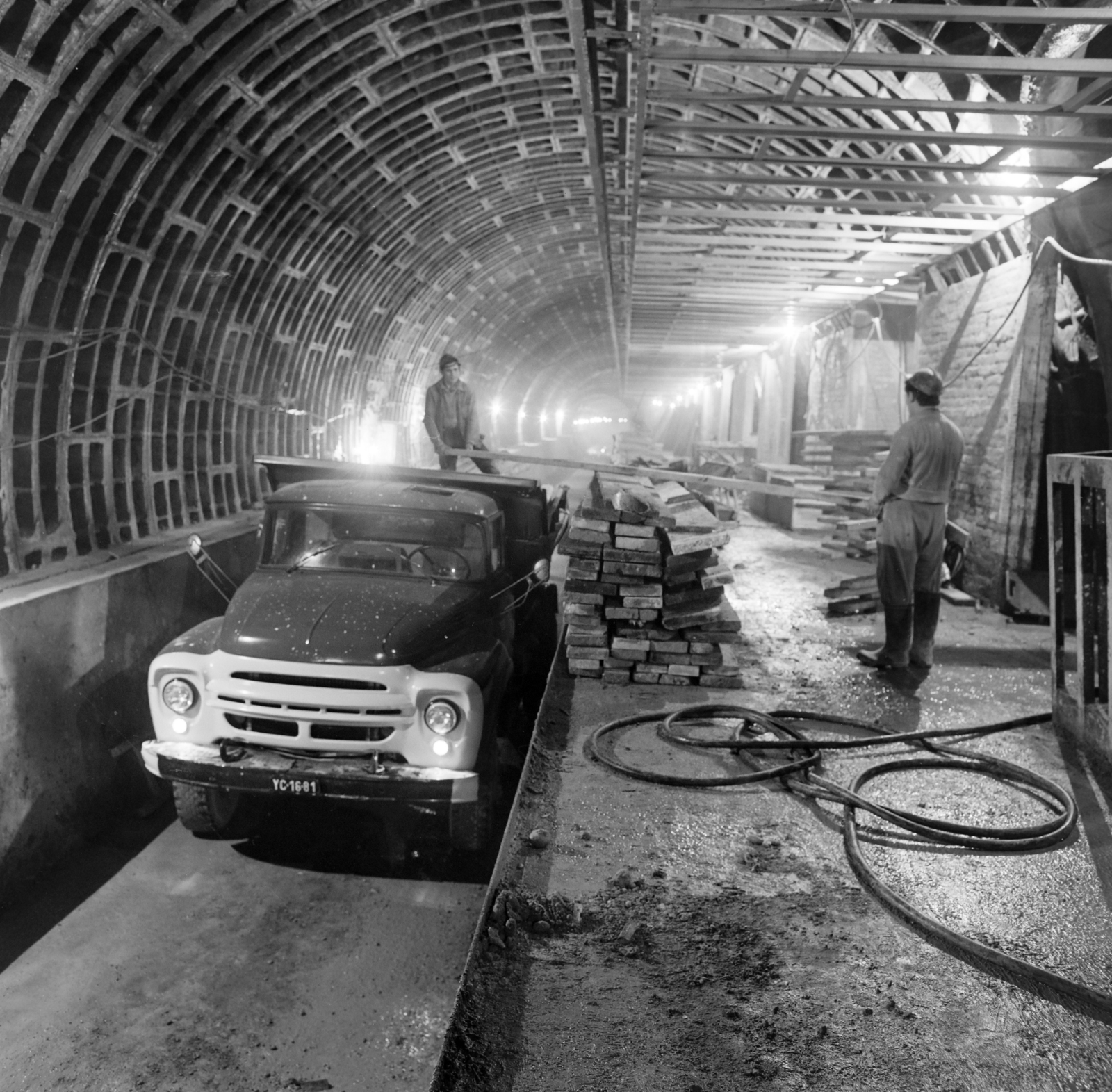 Hungary, Budapest, metróalagút építése., 1968, Bojár Sándor, Fortepan #178517