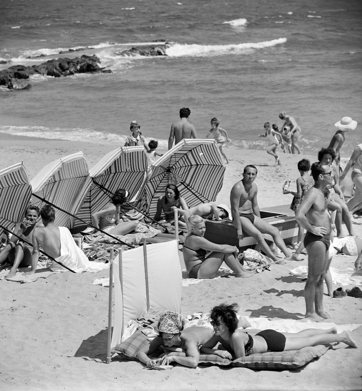 Romania, Eforie, Eforie Nord, tengerpart., 1968, Bojár Sándor, Fortepan #178763