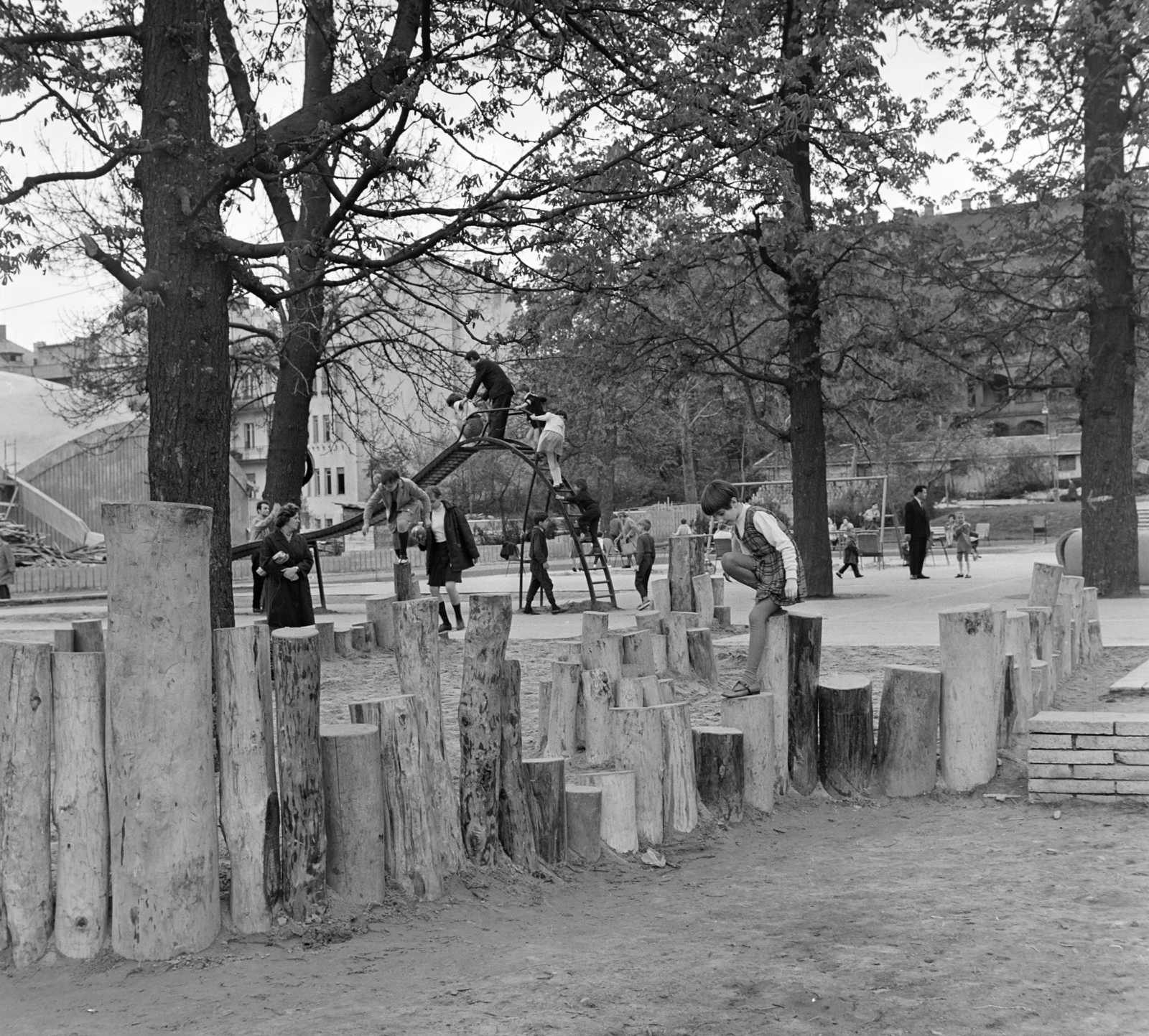 Hungary, Városmajor, Budapest XII., játszótér., 1965, Bojár Sándor, Budapest, Fortepan #178845
