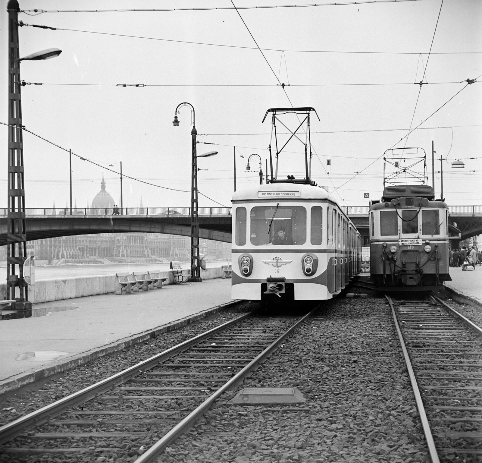 Hungary, Budapest II., Margit híd budai hídfő, HÉV végállomás., 1967, Bojár Sándor, Budapest, Fortepan #178865