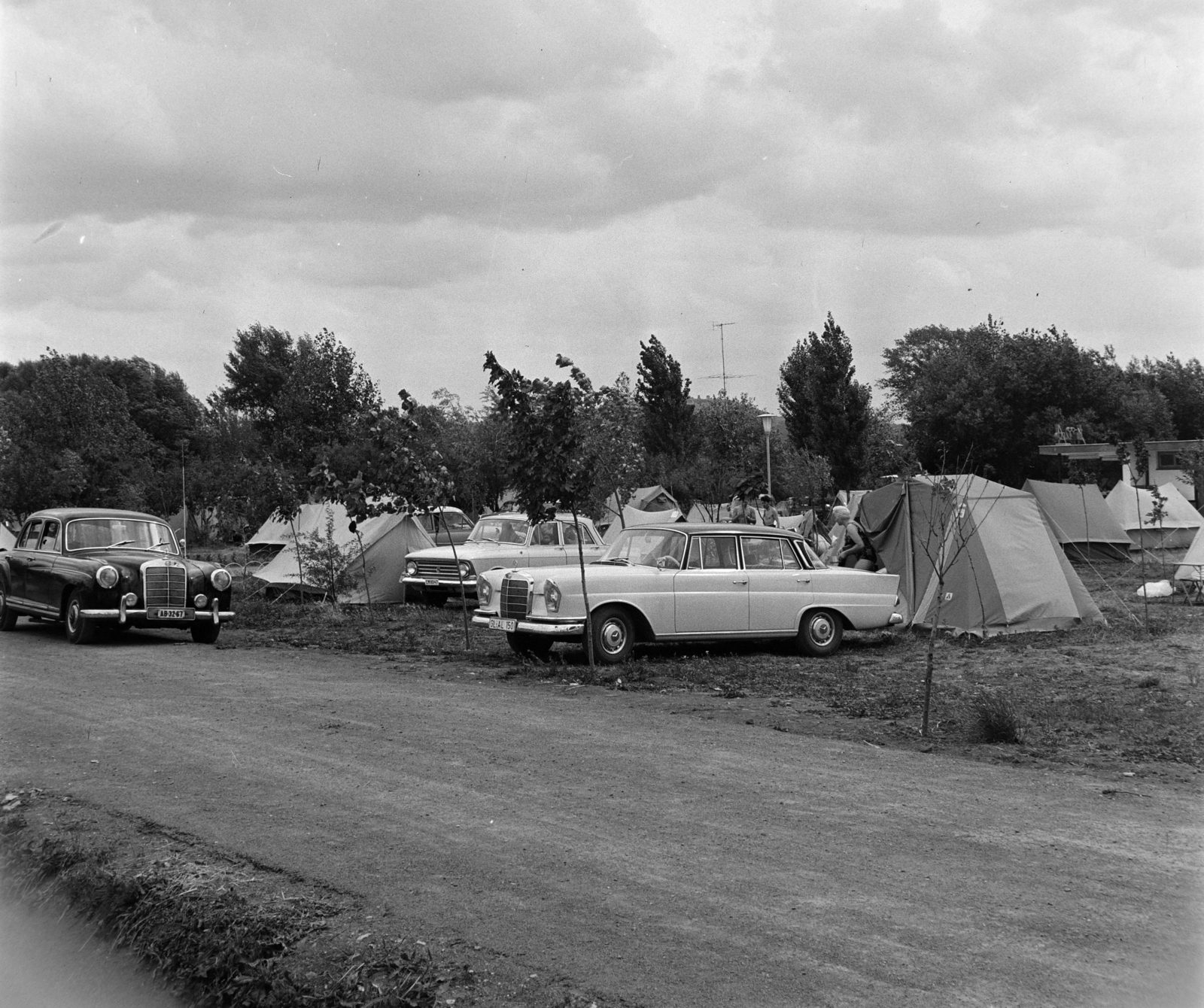 Hungary,Lake Balaton, Szántód, autós kemping., 1964, Bojár Sándor, Fortepan #178897