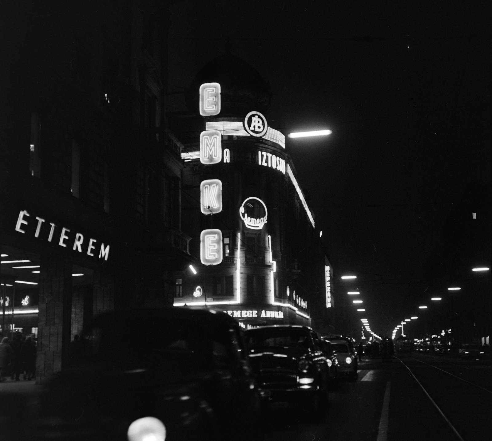 Hungary, Budapest VII., Rákóczi út, balra az Erzsébet (Lenin) körút torkolata., 1965, Bojár Sándor, Budapest, Fortepan #178907