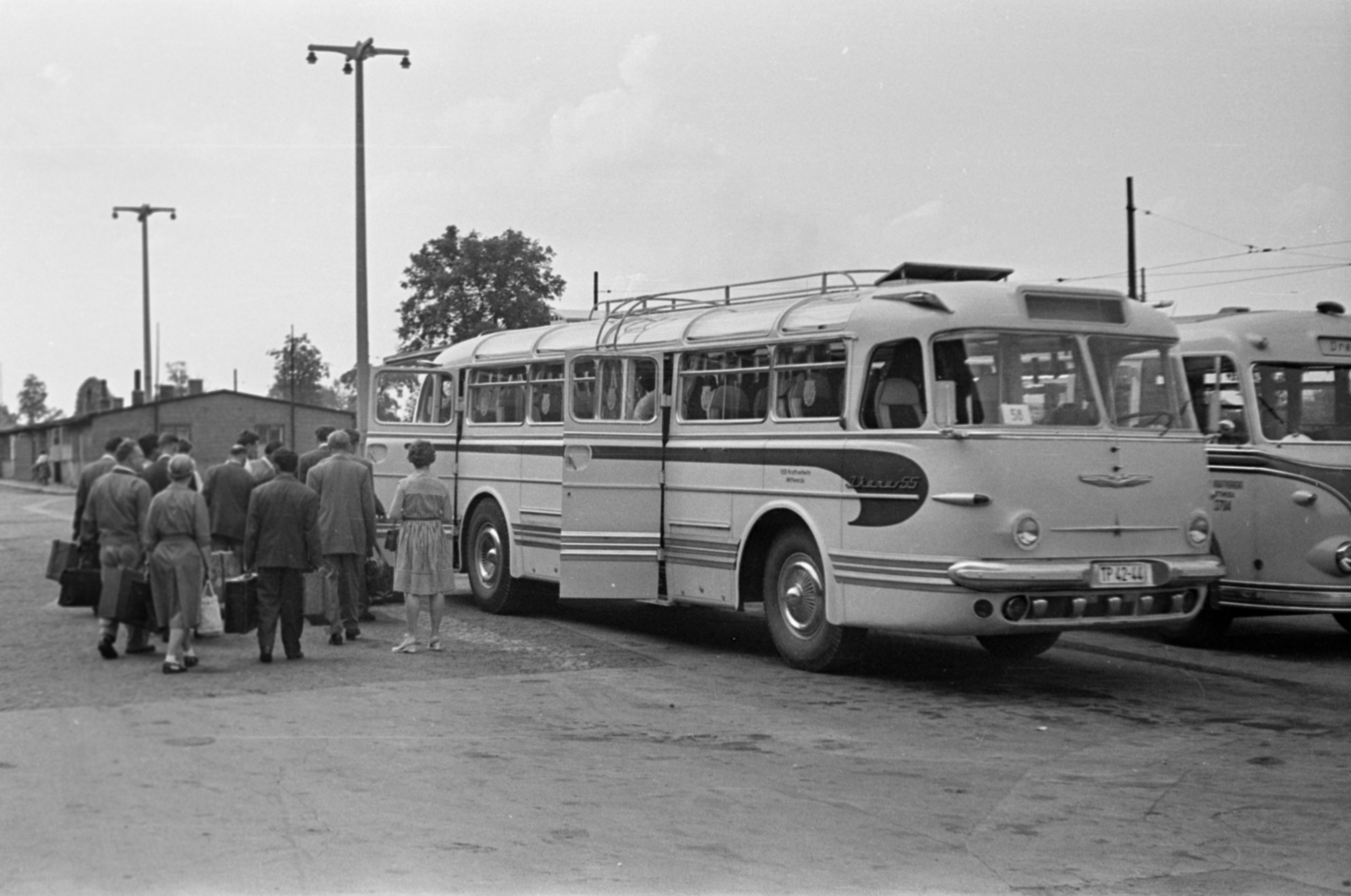 Germany, 1960, Bojár Sándor, GDR, number plate, bus, Fortepan #179146