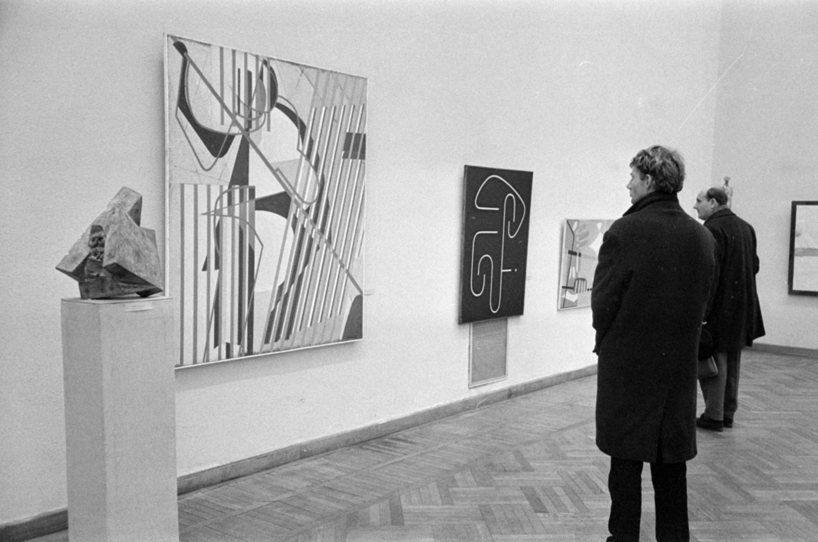 Hungary, Budapest XIV., Hősök tere, Műcsarnok. A felvétel a Mai finn képzőművészet című kiállításon készült., 1967, Bojár Sándor, Budapest, Fortepan #179203