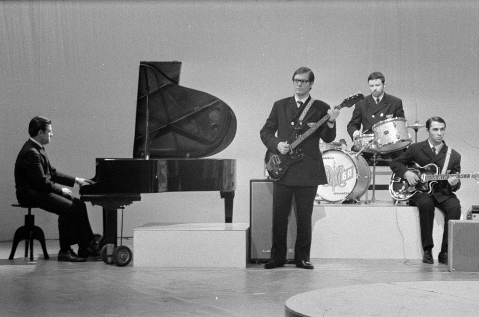 Hungary, Budapest V., MTV stúdió, a Druzsba együttes., 1968, Bojár Sándor, Budapest, Fortepan #179302