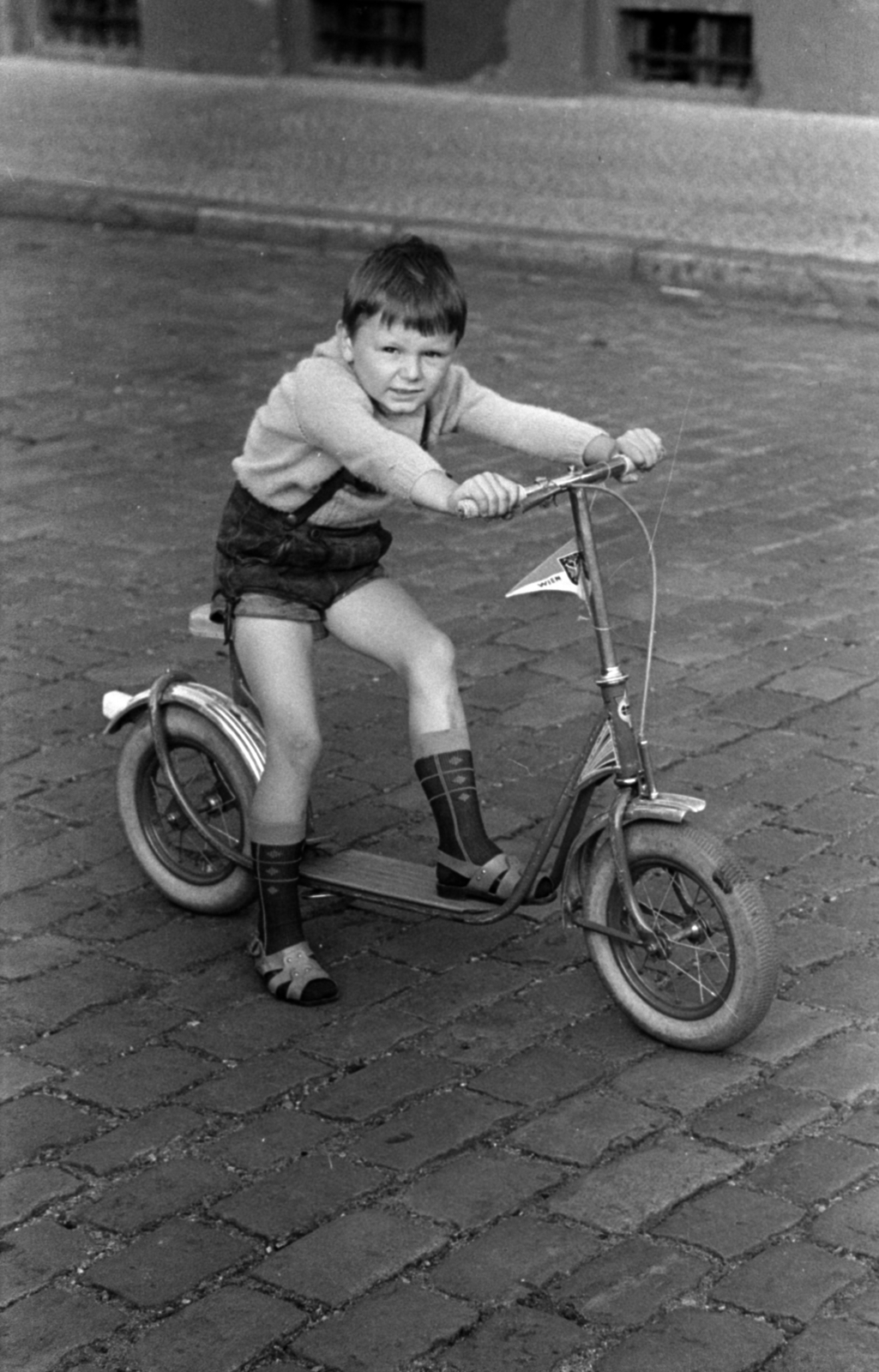 Németország, 1969, Bojár Sándor, NDK, roller, Fortepan #179375