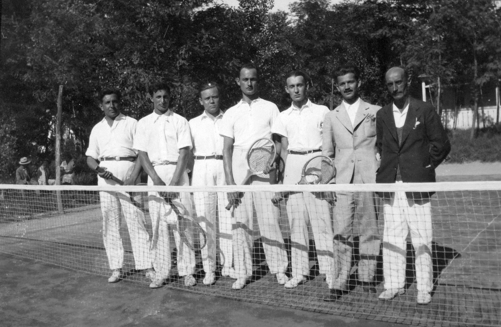 1937, Jankovszky György, tennis, odd one out, Fortepan #17940