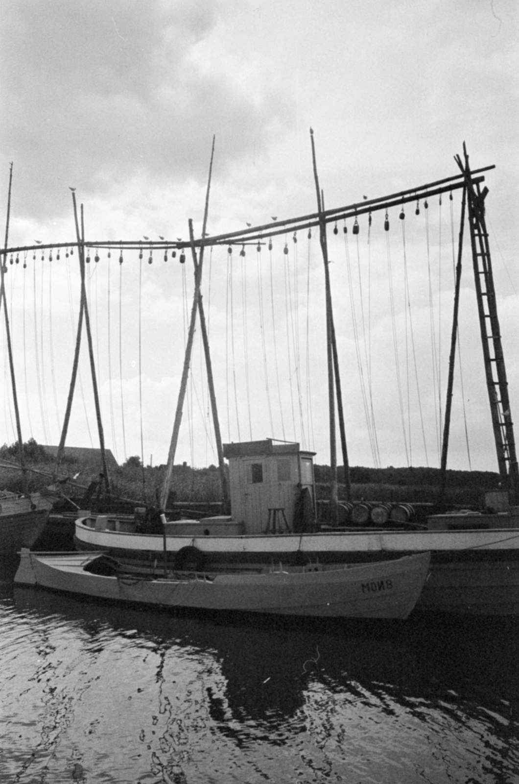 Németország, Mönkebude, kikötő., 1966, Bojár Sándor, NDK, Fortepan #179578