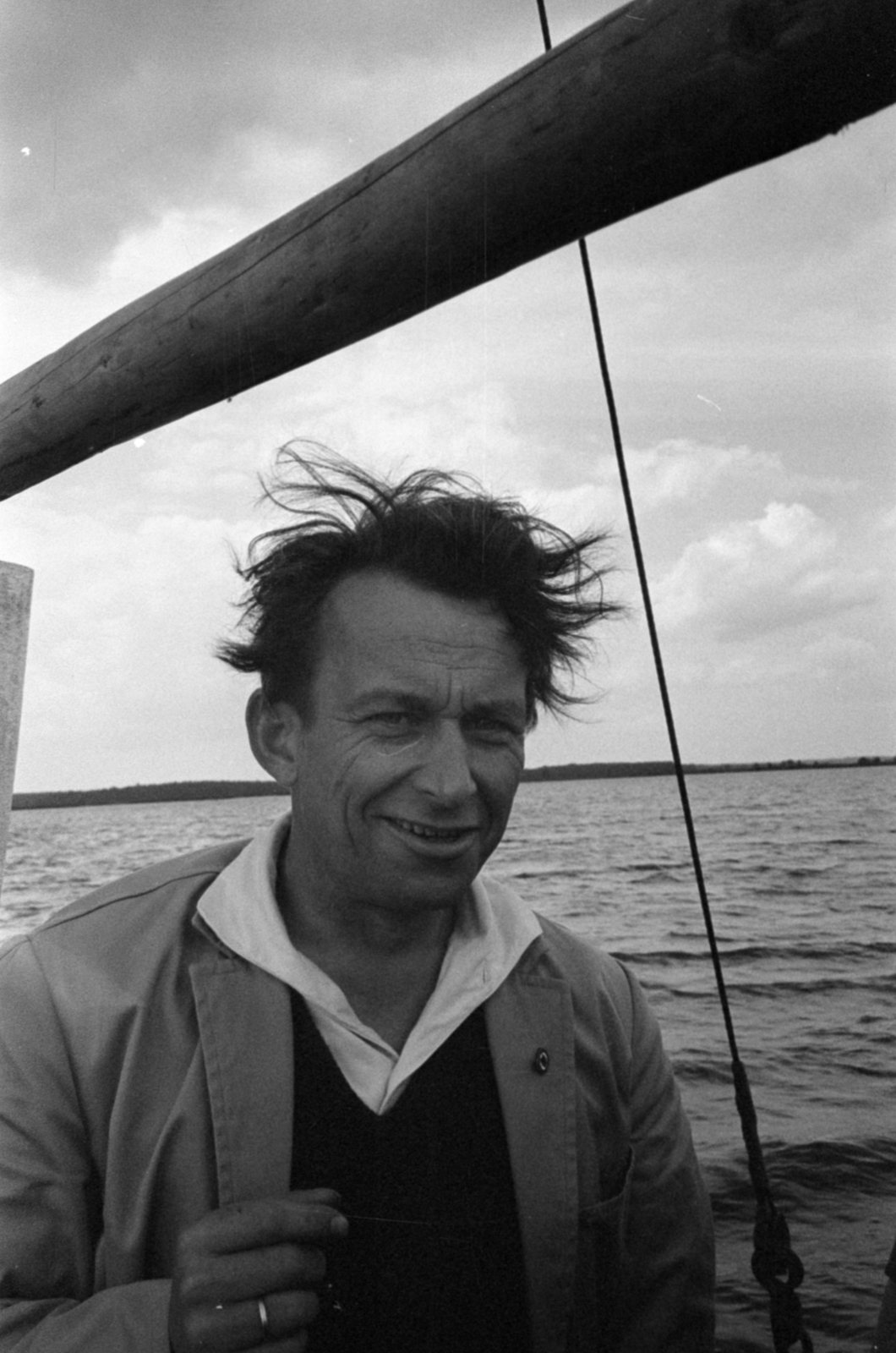 Németország, Mönkebude, kikötő., 1966, Bojár Sándor, NDK, Fortepan #179579