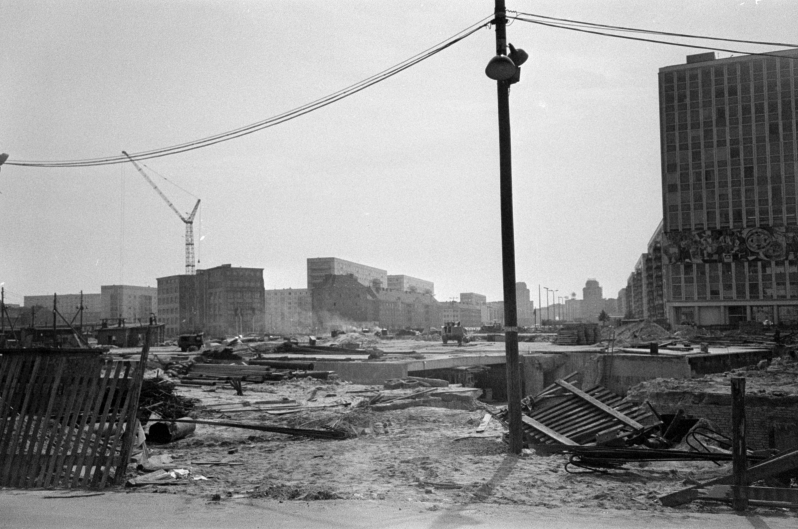 Germany, Berlin, Kelet-Berlin, Alexanderplatz, kilátás a Karl-Marx-Allee felé., 1968, Bojár Sándor, GDR, Fortepan #179595