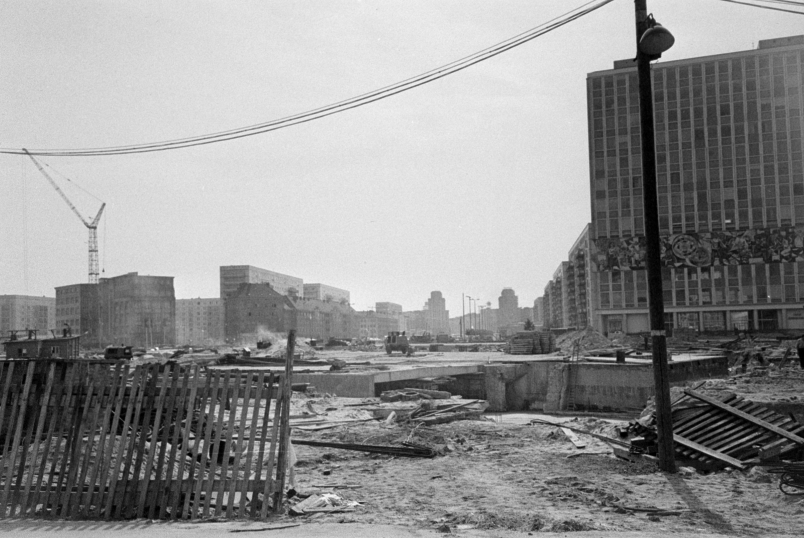 Germany, Berlin, Kelet-Berlin, Alexanderplatz, kilátás a Karl-Marx-Allee felé., 1968, Bojár Sándor, GDR, Fortepan #179600