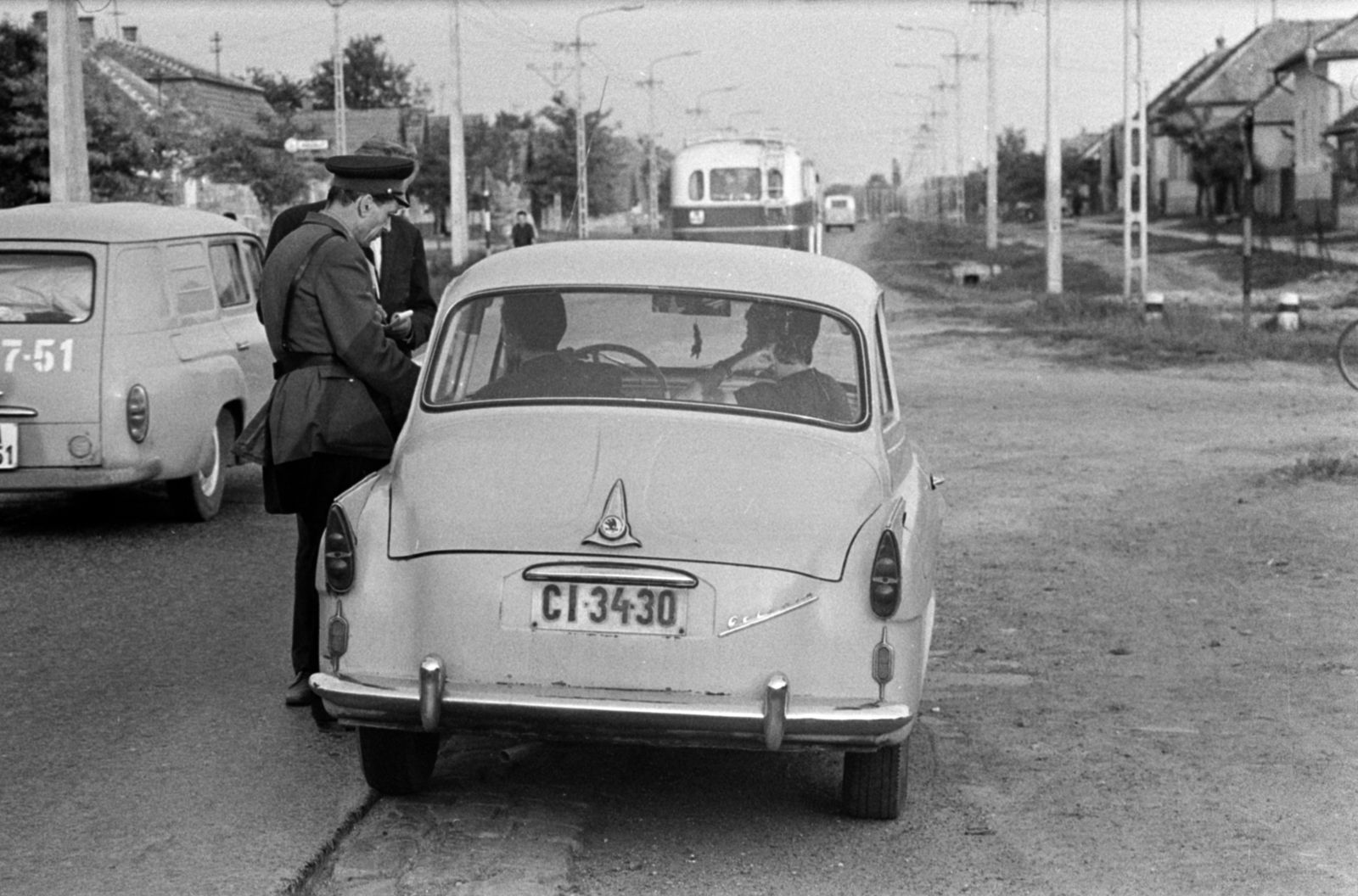 1969, Bojár Sándor, közúti ellenőrzés, Fortepan #179624