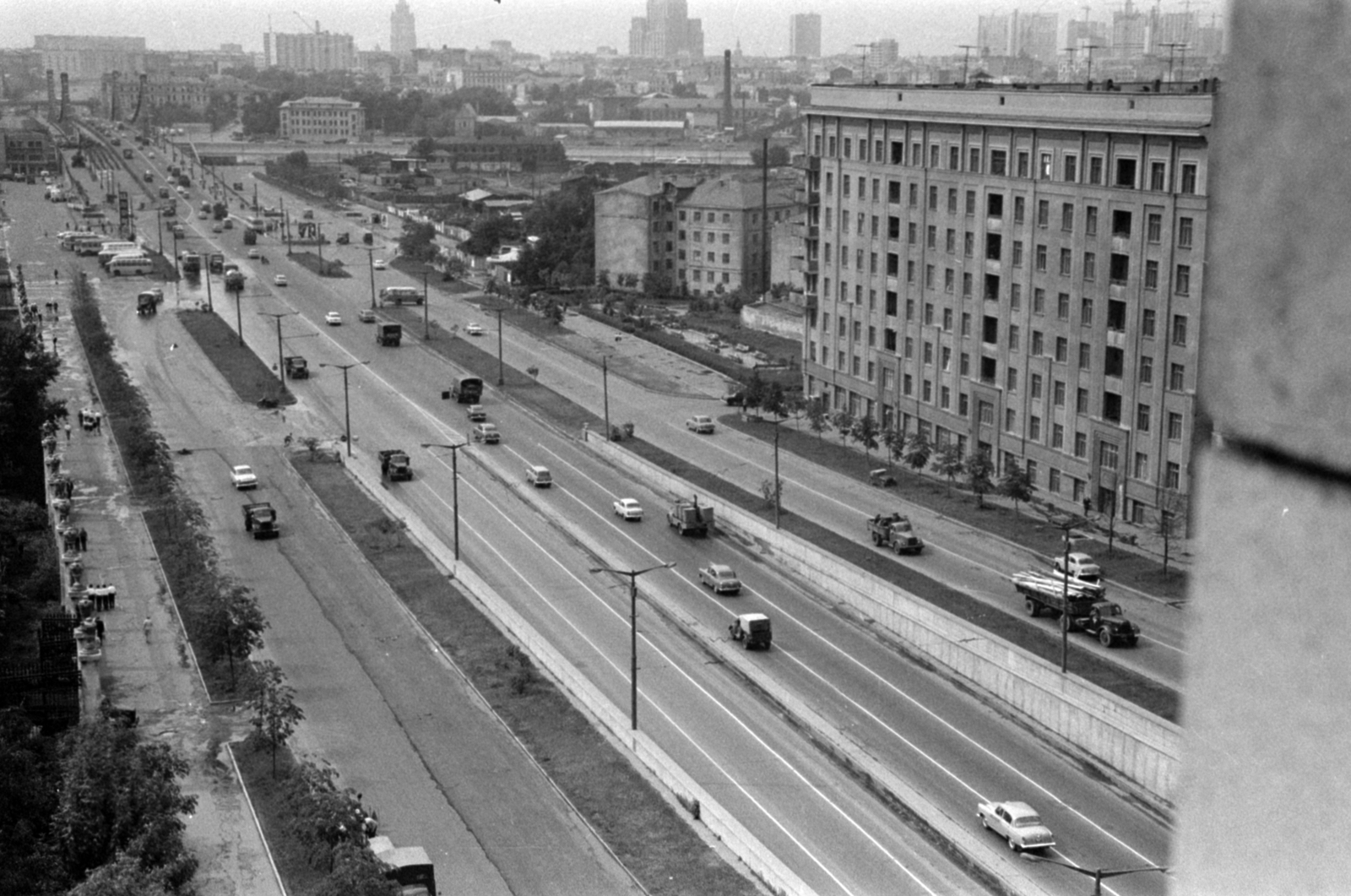 Russia, Moscow, Krmiszkij Val út a Krimszkij híd felé nézve., 1967, Bojár Sándor, Fortepan #179771