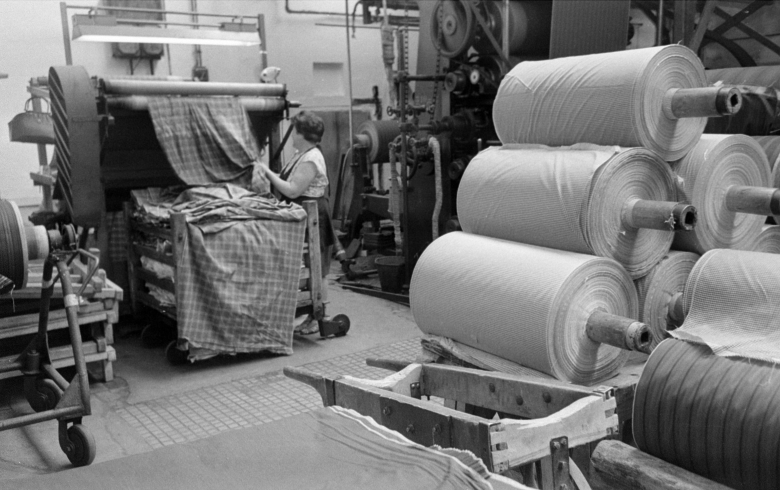 Hungary, Pápa, Pápai Textilgyár., 1968, Bojár Sándor, textile industry, factory, Fortepan #179998