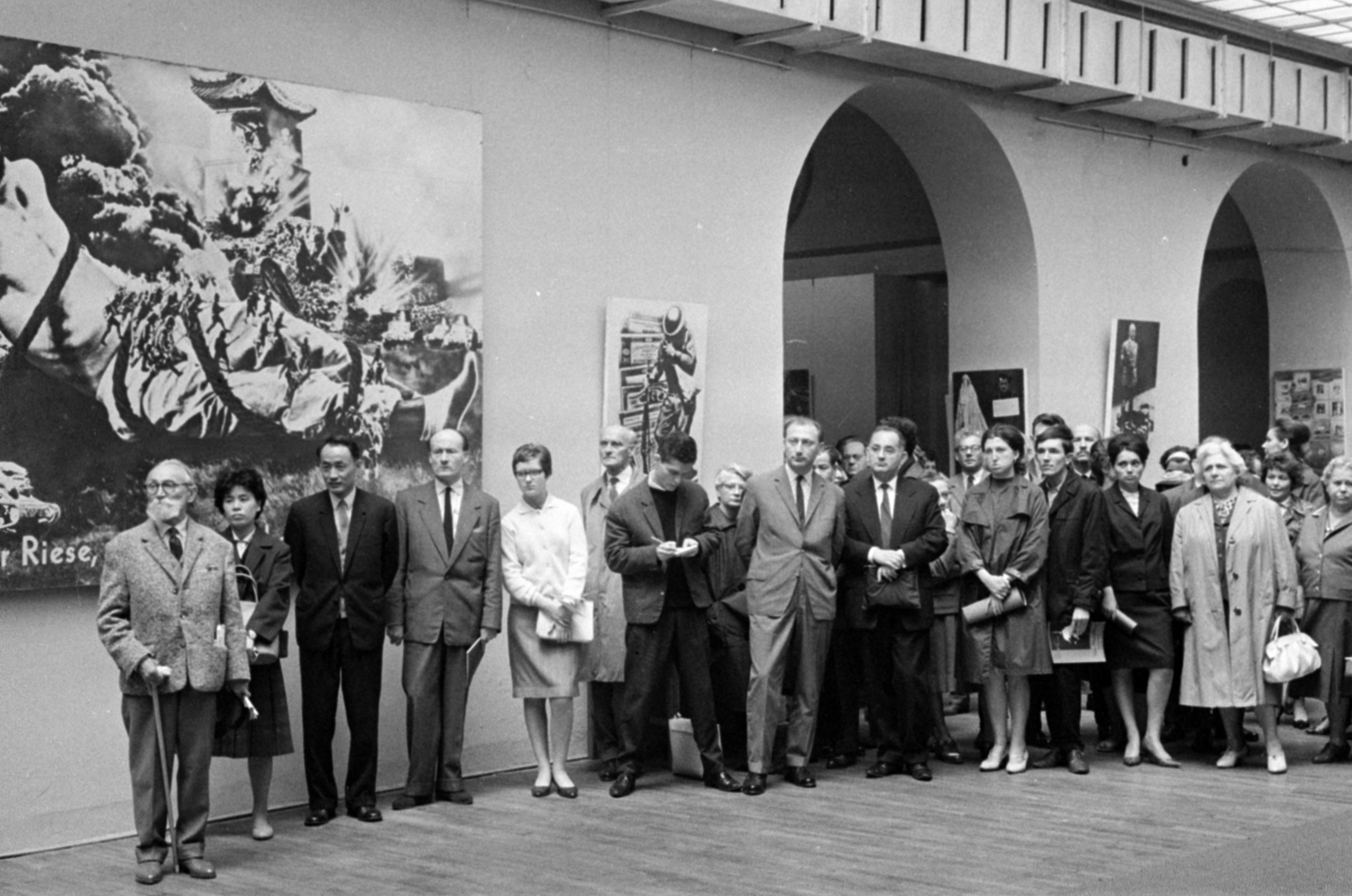 Hungary, Budapest VI., Nagymező utca 8., Ernst Múzeum. A felvétel John Heartfield német képzőművész fotómontázs kiállításának megnyitásán, 1965. június 12-én készült., 1965, Bojár Sándor, Budapest, Fortepan #180072