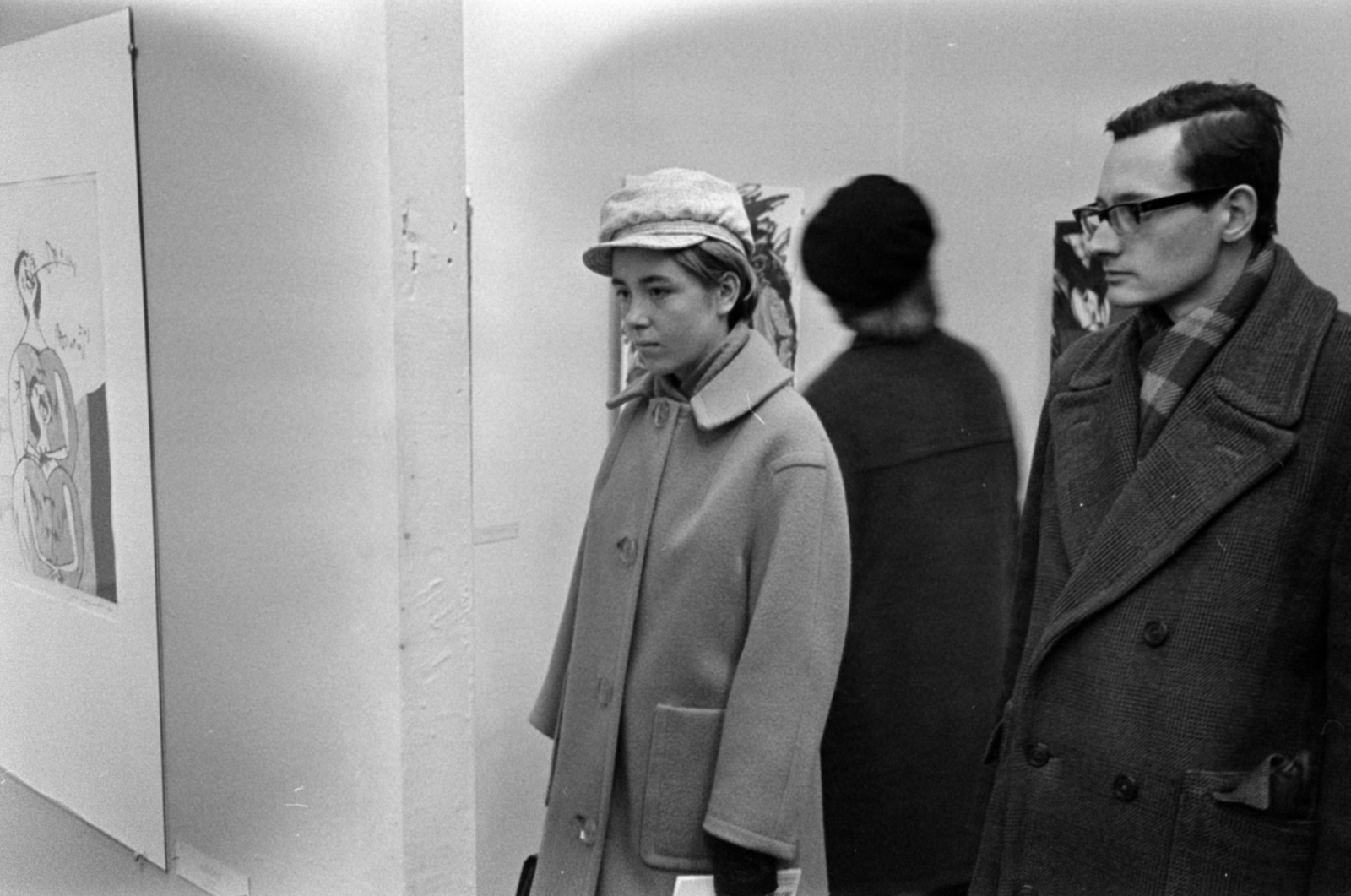 Hungary, Budapest V., Dorottya utca 9., Kulturális Kapcsolatok Intézete, Masuo Ikeda japán festő és grafikus kiállításának megnyitója 1967. november 24-én., 1967, Bojár Sándor, Budapest, Fortepan #180077