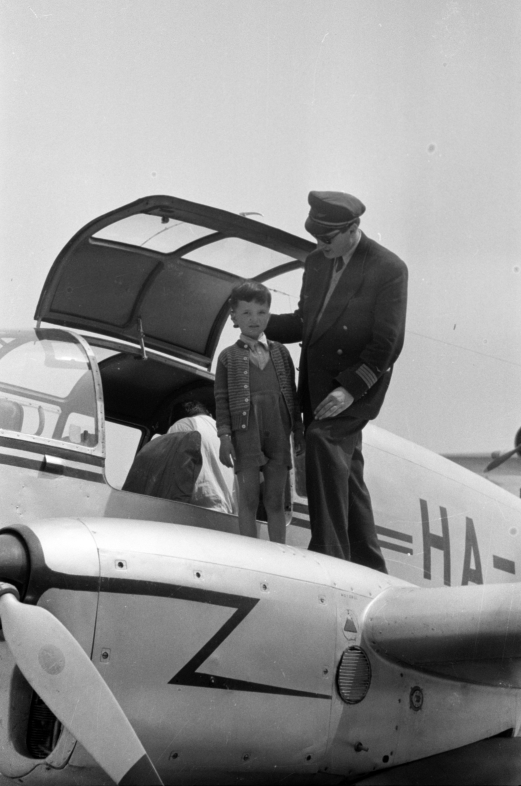 1958, Bojár Sándor, airplane, Aero-brand, pilot, Fortepan #180363