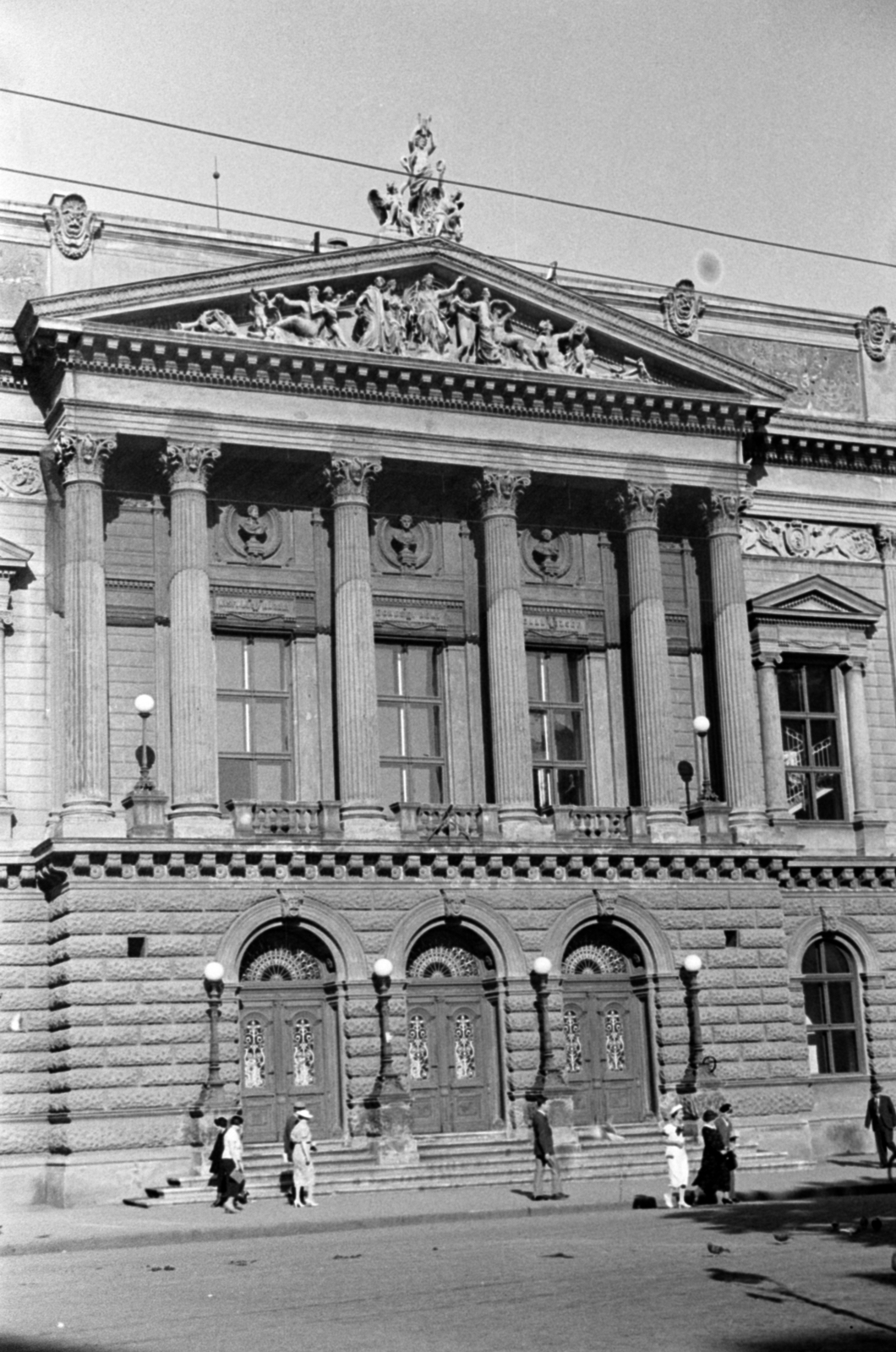 Hungary, Budapest VIII., Blaha Lujza tér, Nemzeti Színház., 1940, Bojár Sándor, Budapest, Fortepan #180499