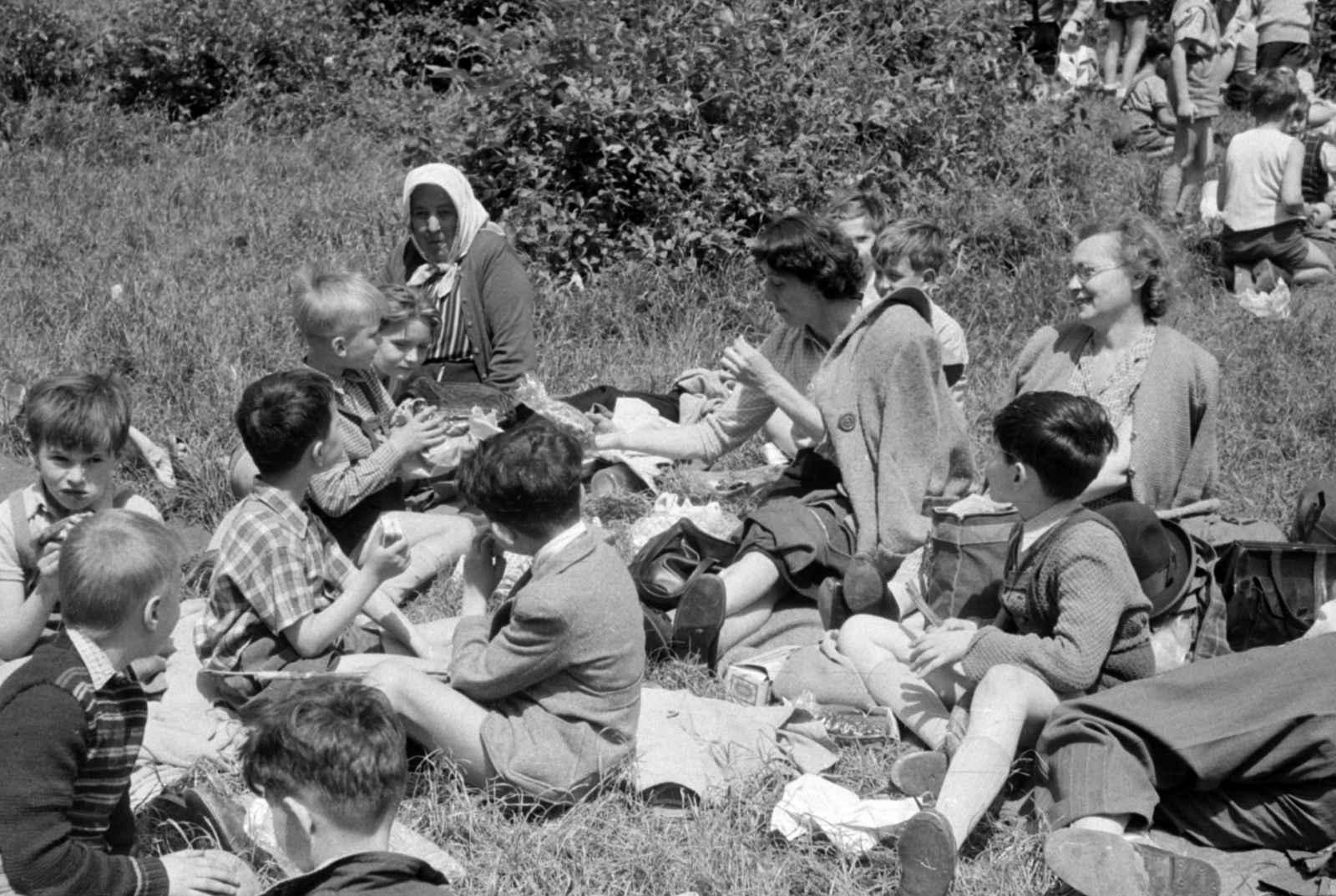 1955, Bojár Sándor, gyerekek, pihenés, kirándulás, Fortepan #180582