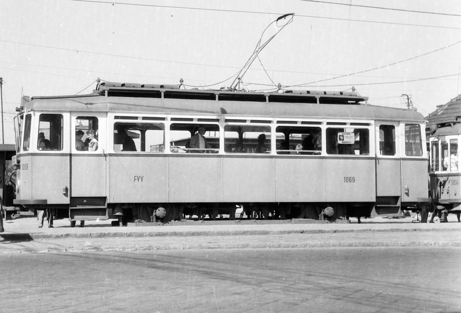Hungary, Budapest IX., Nagyvárad tér., 1957, Székács András, tram, Budapest, FVV-organisation, public transport line number, Fortepan #18145