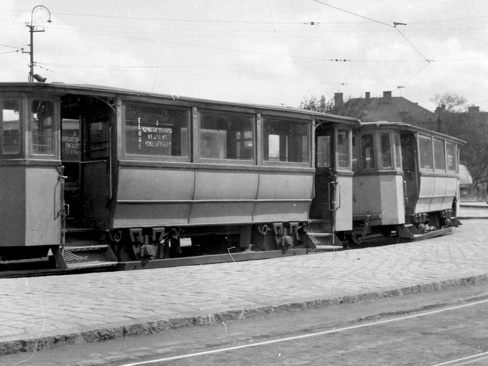 Hungary, Miskolc, Kandó Kálmán tér (villamos-végállomás a Tiszai pályaudvarnál)., 1957, Székács András, tram, Fortepan #18147