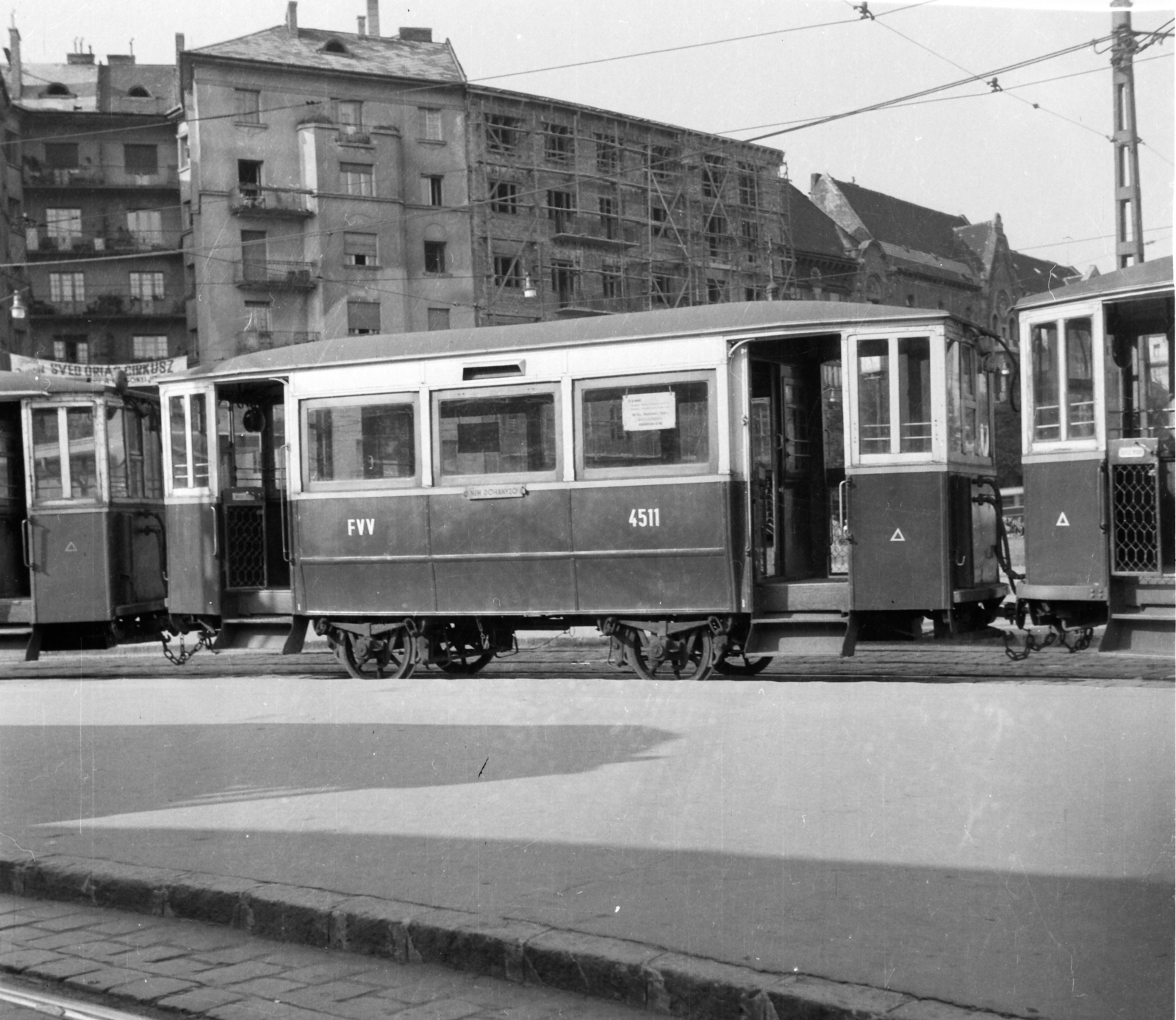 Hungary, Budapest XI., Móricz Zsigmond körtér., 1957, Székács András, commuter train, Budapest, Fortepan #18149