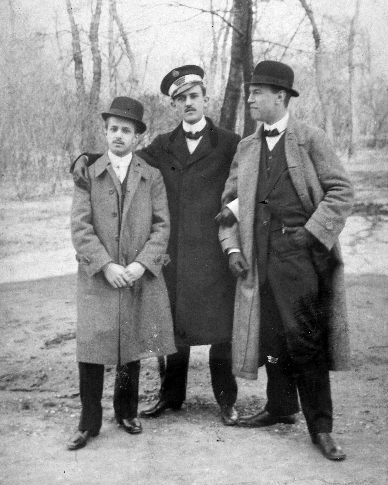 1911, Saly Noémi, tableau, men, three people, Fortepan #18276