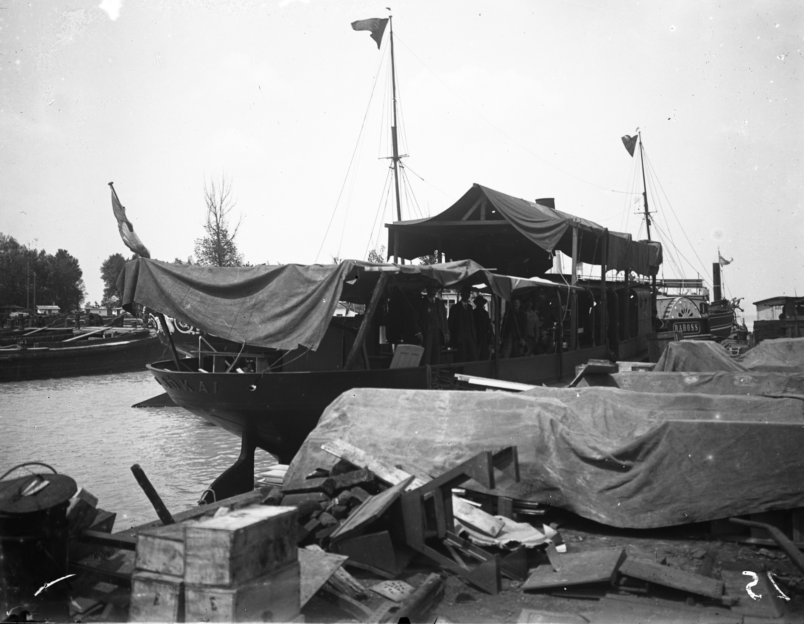 Leltári jelzet: MMKM TEMGY 2019.1.1. 0006, 1914, Magyar Műszaki és Közlekedési Múzeum / BAHART Archívum, Jókai ship, Baross steamer, Fortepan #183302