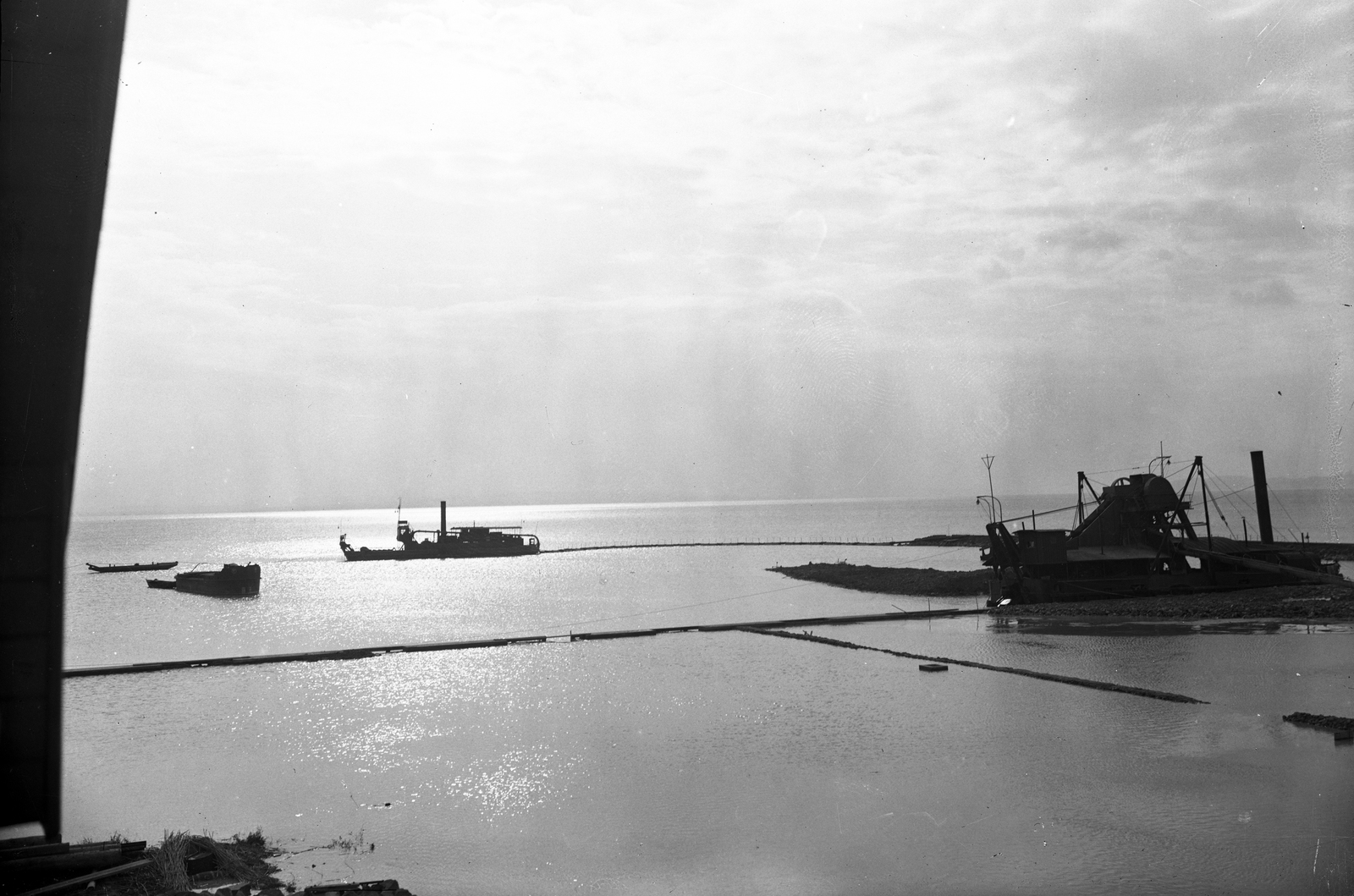 Hungary, »SOMOGY (1927) és BALATON (1909) kotróhajók, terület feltöltés« Leltári jelzet: MMKM TEMGY 2019.1.1. 0557, 1928, Magyar Műszaki és Közlekedési Múzeum / BAHART Archívum, Fortepan #183355