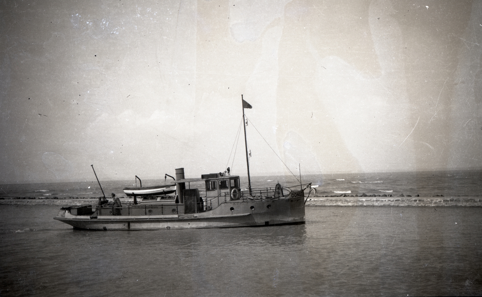 Magyarország,Balaton, Siófok, »A Balatoni Hajózási Vállalat DONGÓ (1886) vontató gőzhajója Siófokon« Leltári jelzet: MMKM TEMGY 2019.1.1. 1363, 1952, Magyar Műszaki és Közlekedési Múzeum / BAHART Archívum, gőzhajó, Fortepan #183589