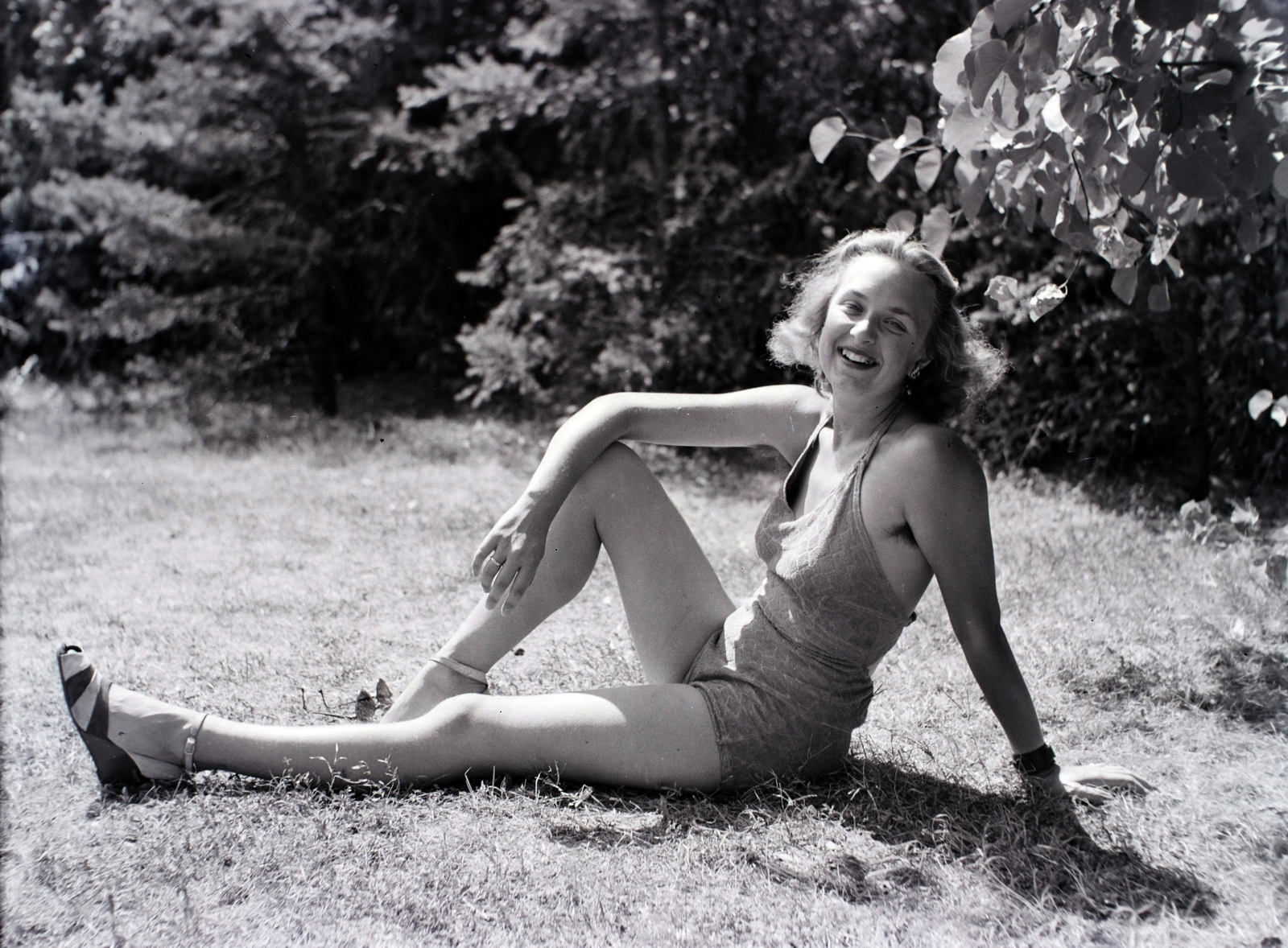 1939, Divéky István, girl, glade, Fortepan #183784