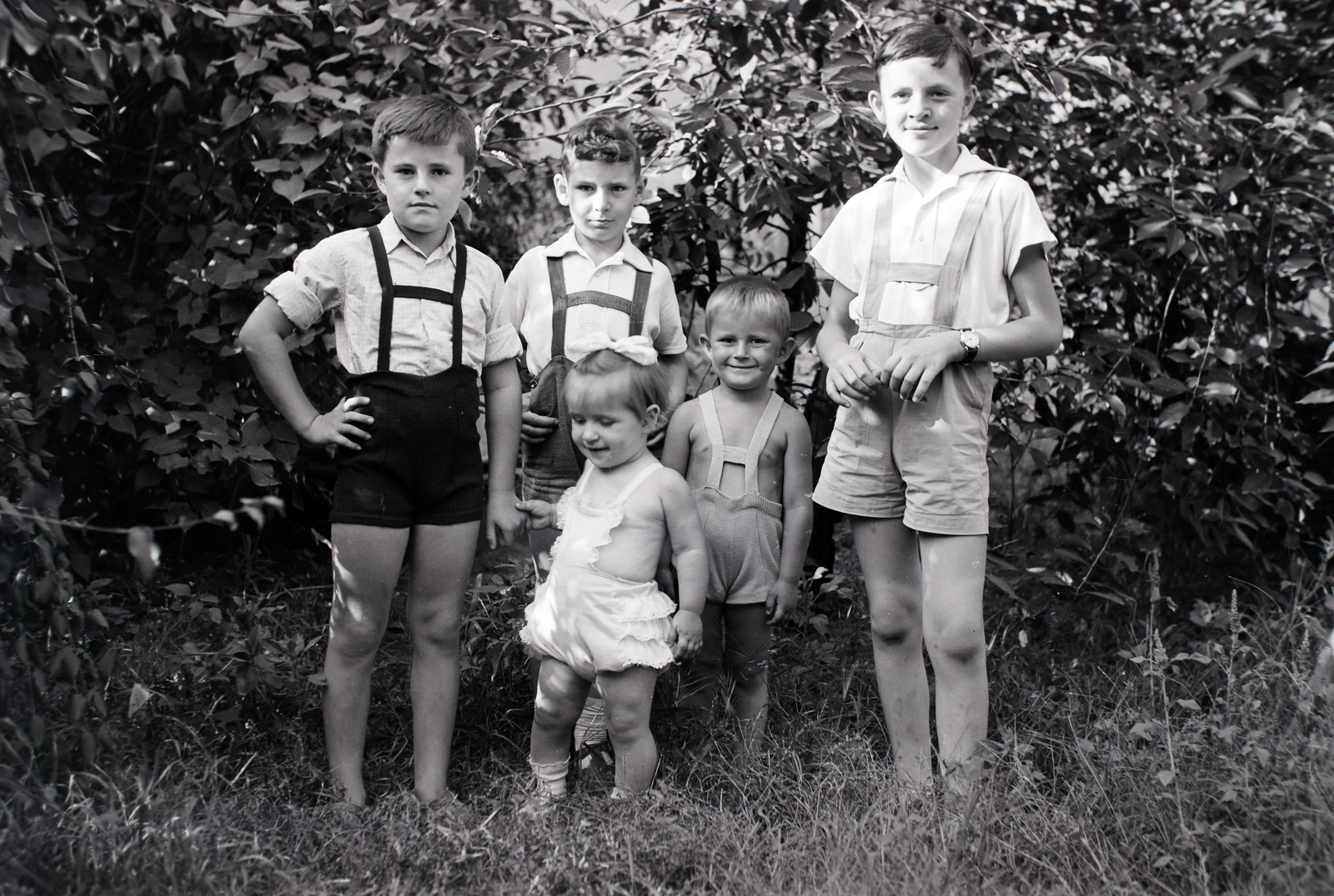 1958, Divéky István, garden, kids, Fortepan #183866