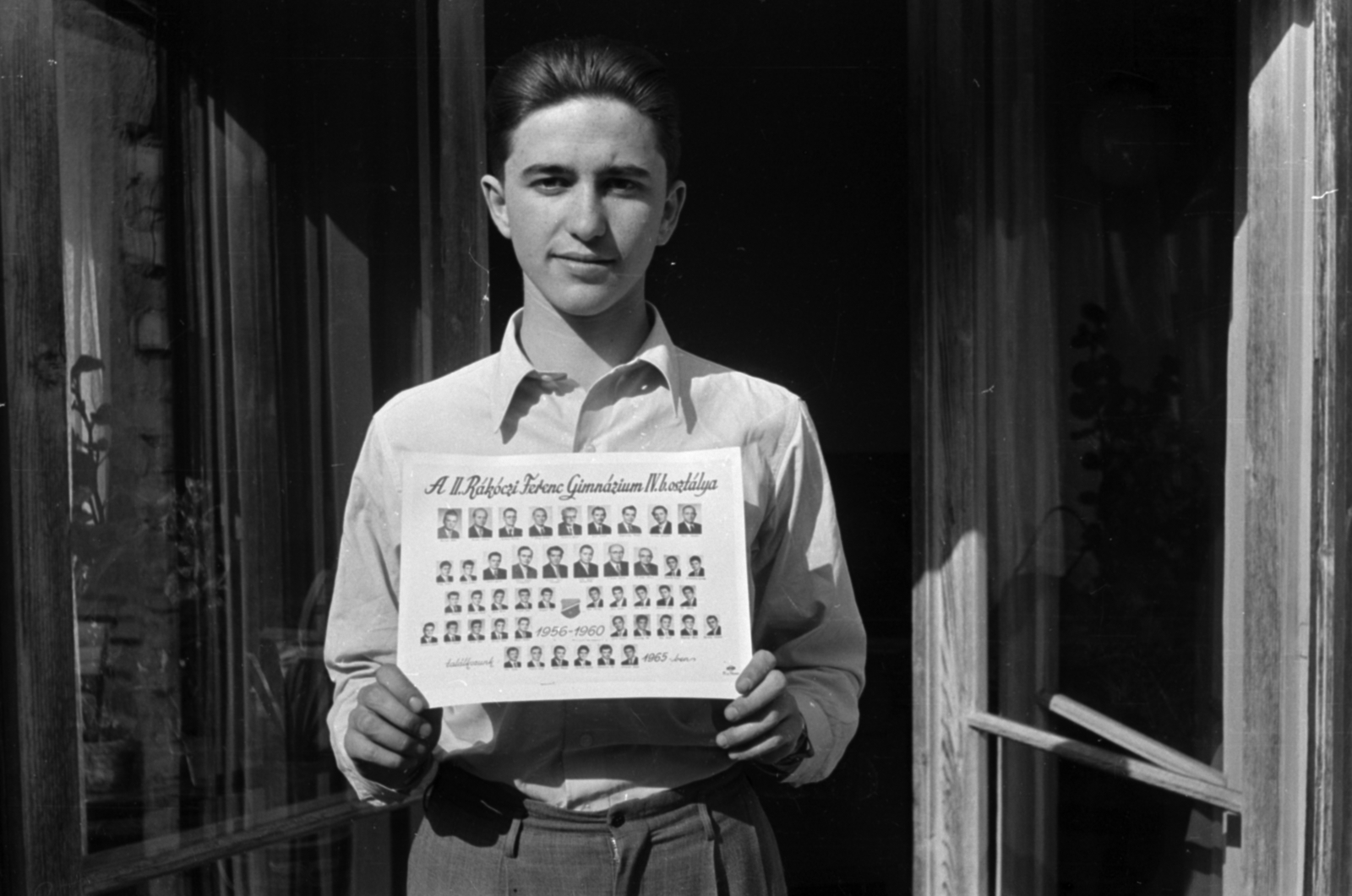 1960, Dömölky Etelka, hold in arms, teenager, school class portrait, Fortepan #183926