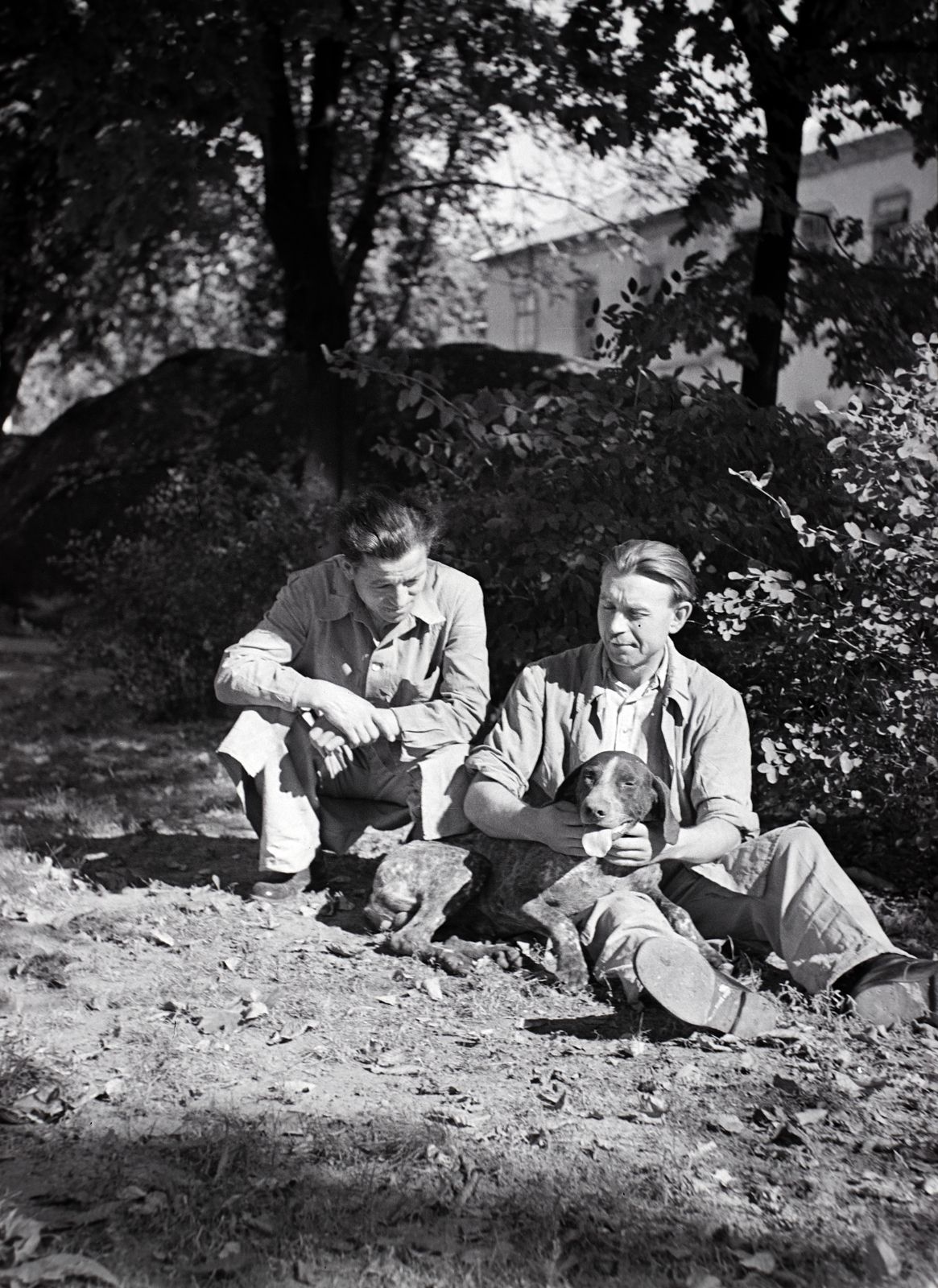 1936, Ferencz Zoltán Zénó, men, hunting dog, Fortepan #184046