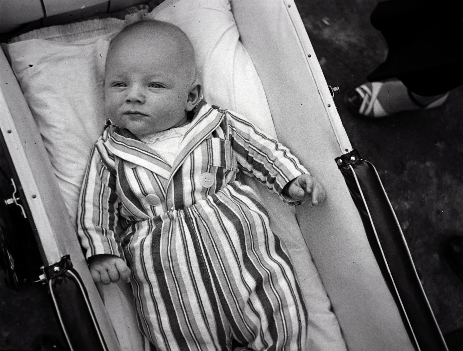1938, Ferencz Zoltán Zénó, csikós, csecsemő, csíkos ruha, Fortepan #184079