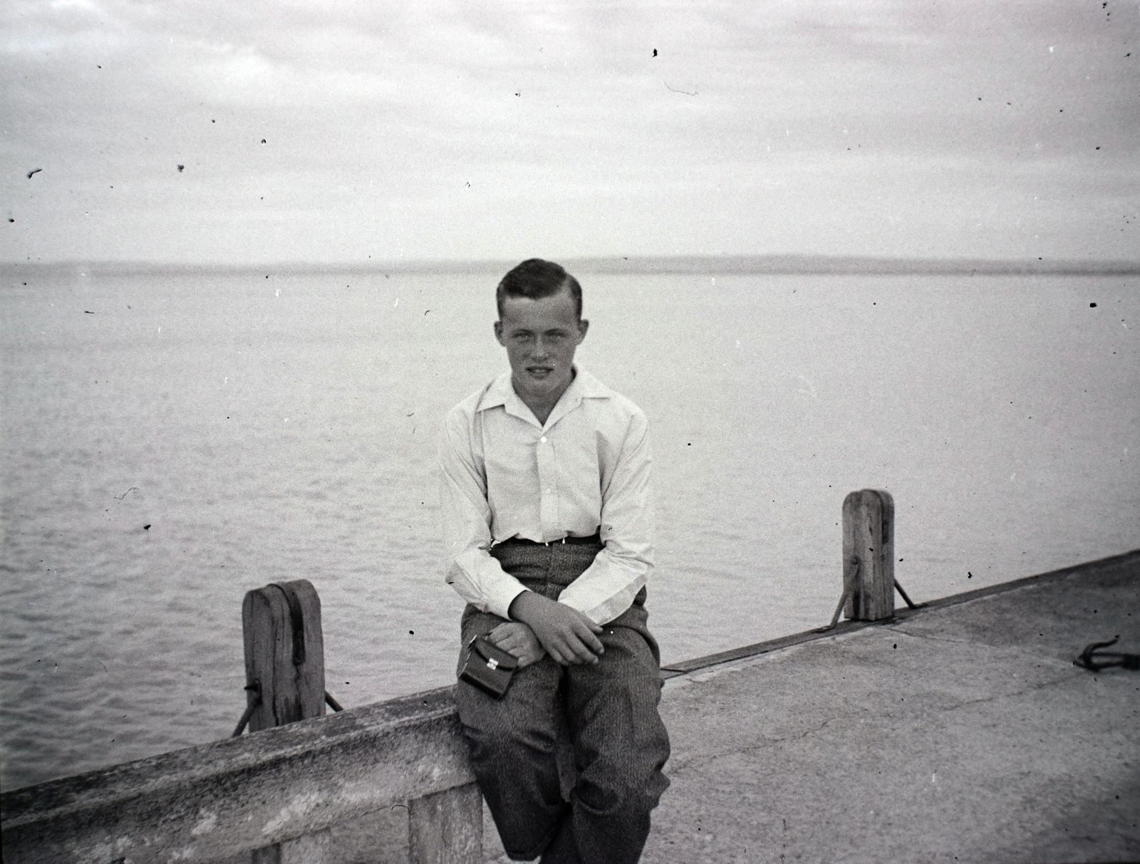 1933, Ferencz Zoltán Zénó, kikötőbak, Fortepan #184112