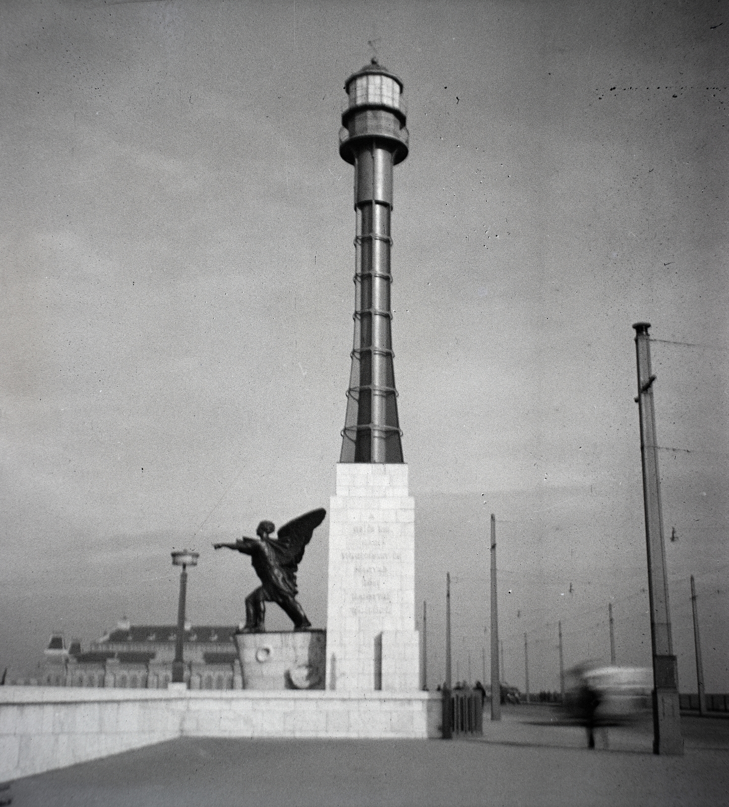 Hungary, Budapest XI., Petőfi (Horthy Miklós) híd budai hídfő, Haditengerészeti Hősi Emlékmű., 1943, Ferencz Zoltán Zénó, Budapest, Fortepan #184118