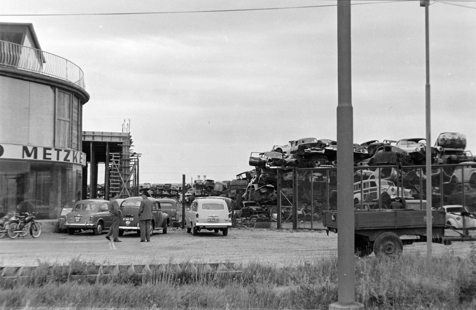 Ausztria, Vösendorf, Triester Strasse., 1960, Ferencz Zoltán Zénó, járműroncs, Fortepan #184193