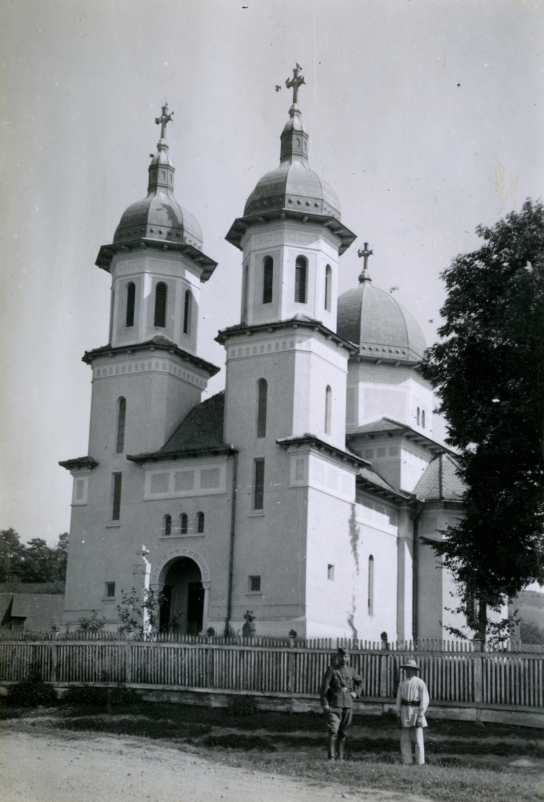 Romania,Transylvania, ortodox templom., 1940, Glázer Attila, greek catholic church, lath fence, Fortepan #184265