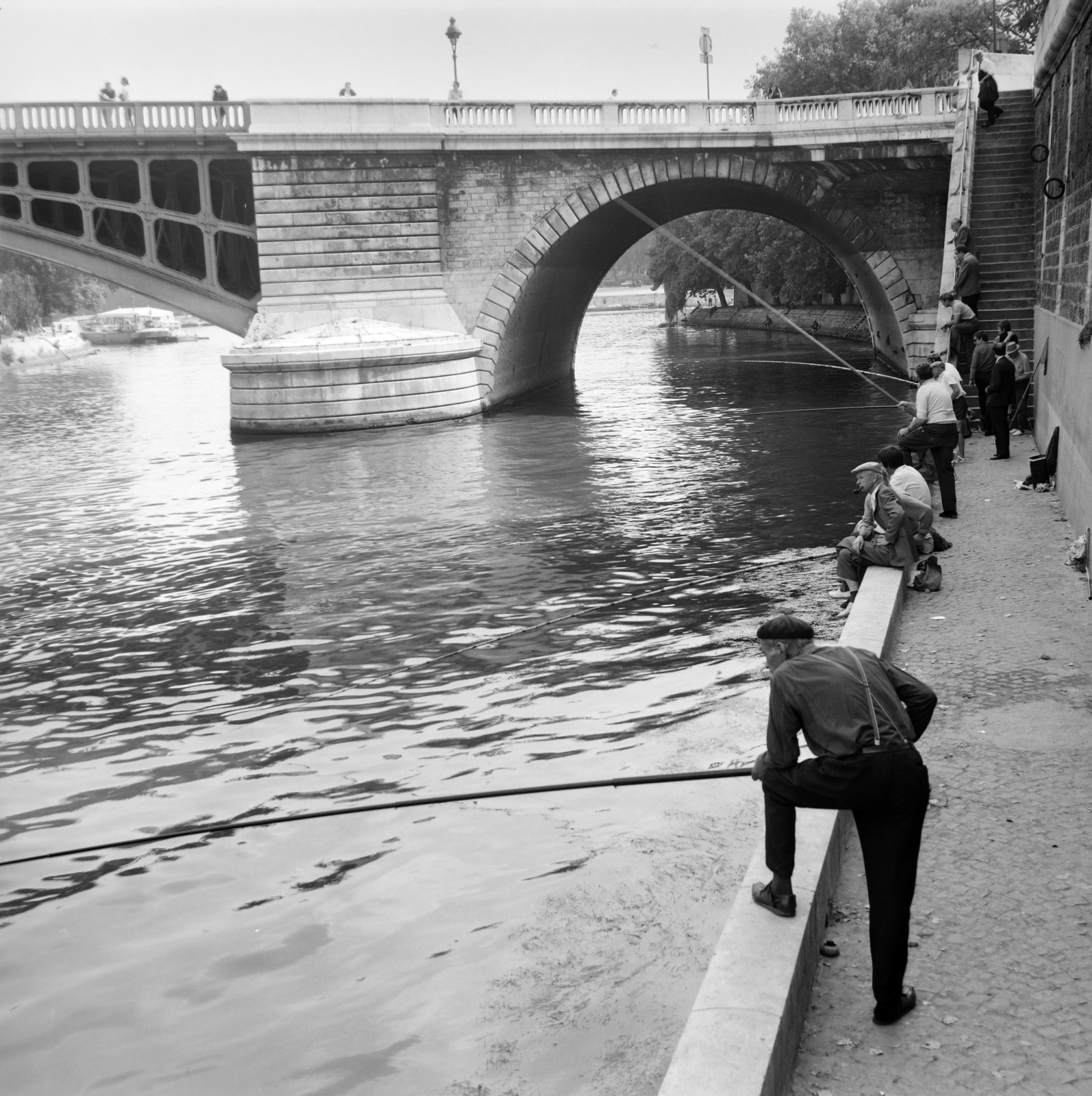 France, Paris, a Szent Lajos-sziget a Quai d'Anjou alatt, szemben a Pont de Sully., 1967, Fortepan/Album036, Fortepan #184346