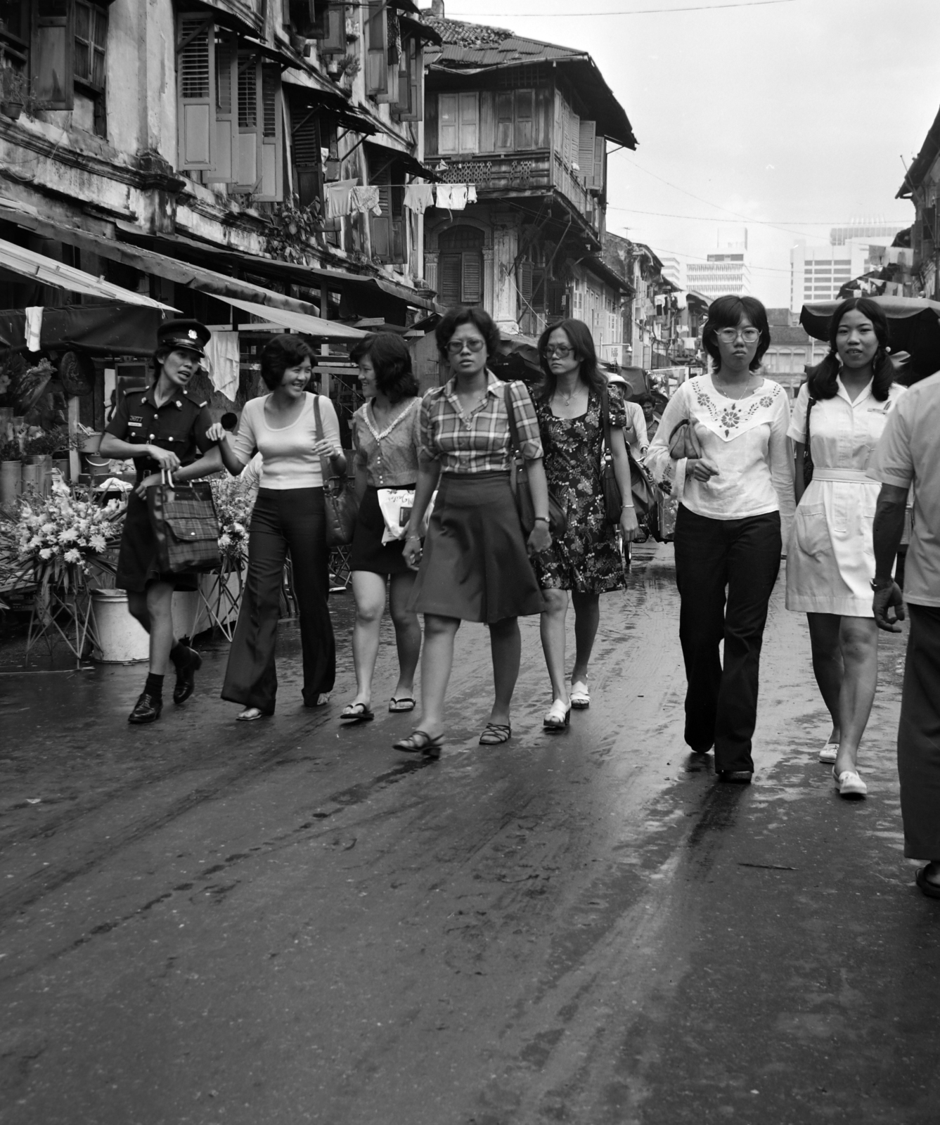 Smith Street a South Bridge Road felé nézve, a Trengganu Street kereszteződése előtt., 1977, Fortepan/Album036, Fortepan #184435