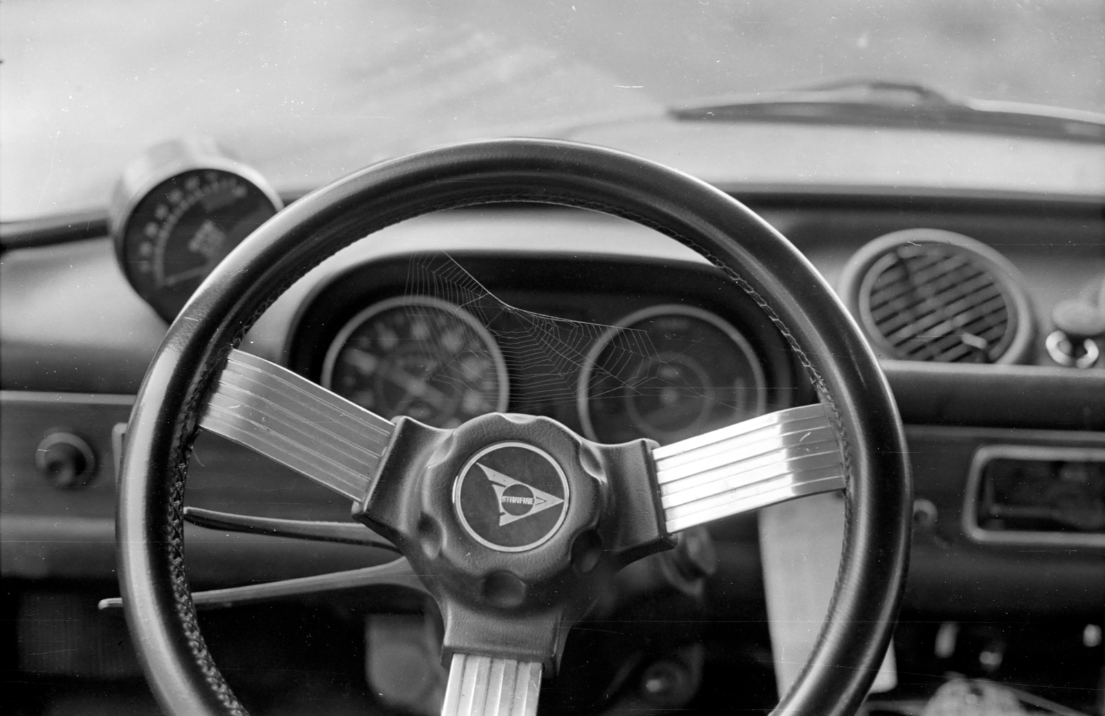 1975, Kende János, Soviet Union, vehicle interior, steering wheel, Fortepan #185260