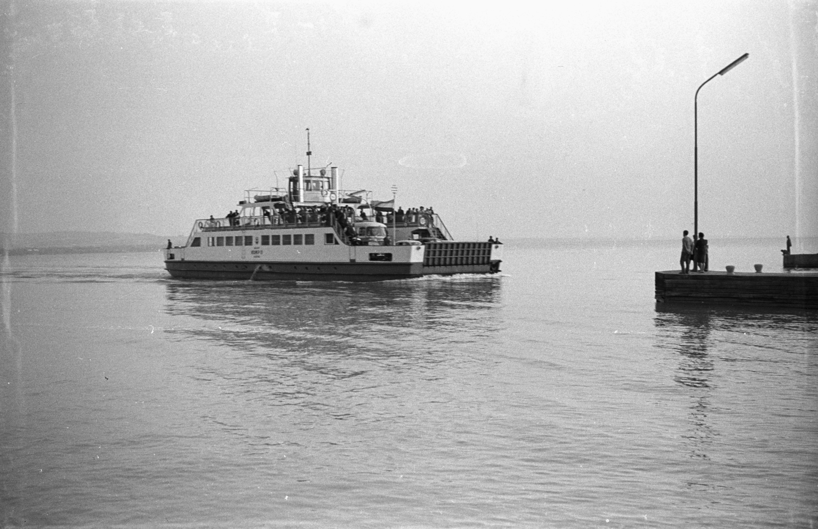 Hungary,Lake Balaton, Tihany, rév, kompkikötő., 1961, Kende János, Fortepan #185372