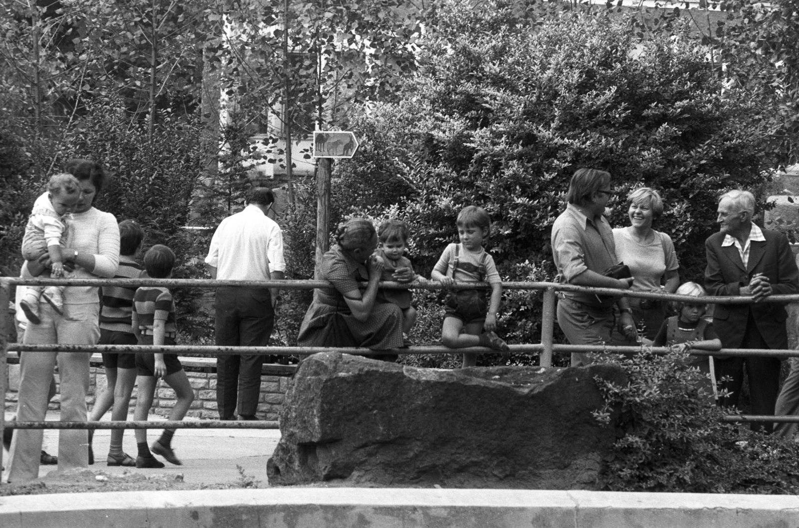 Magyarország, Városliget,Állatkert, Budapest XIV., 1976, Kende János, Budapest, korlát, Fortepan #185408
