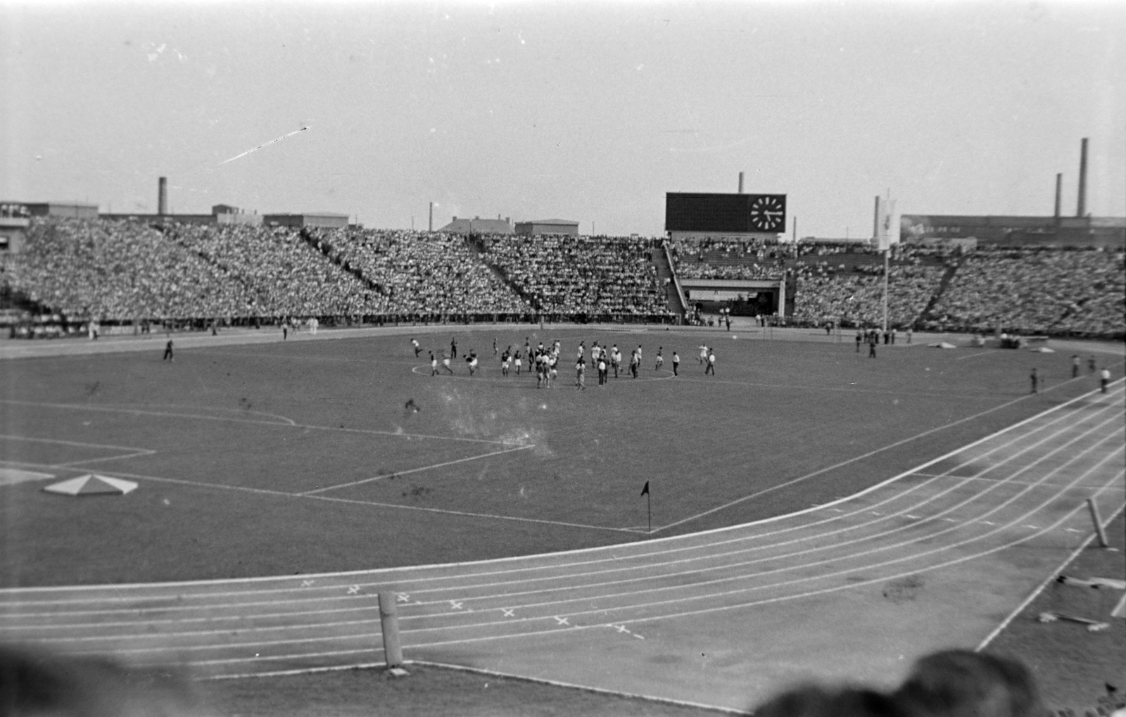 Hungary, Népstadion, Budapest XIV., 1953, Tóth Tibor, Budapest, football, auditorium, stadium, Fortepan #185489